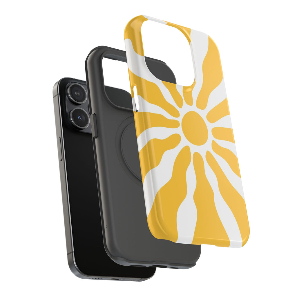 Retro Sunburst iPhone Case | Impact-Resistant Phone Case