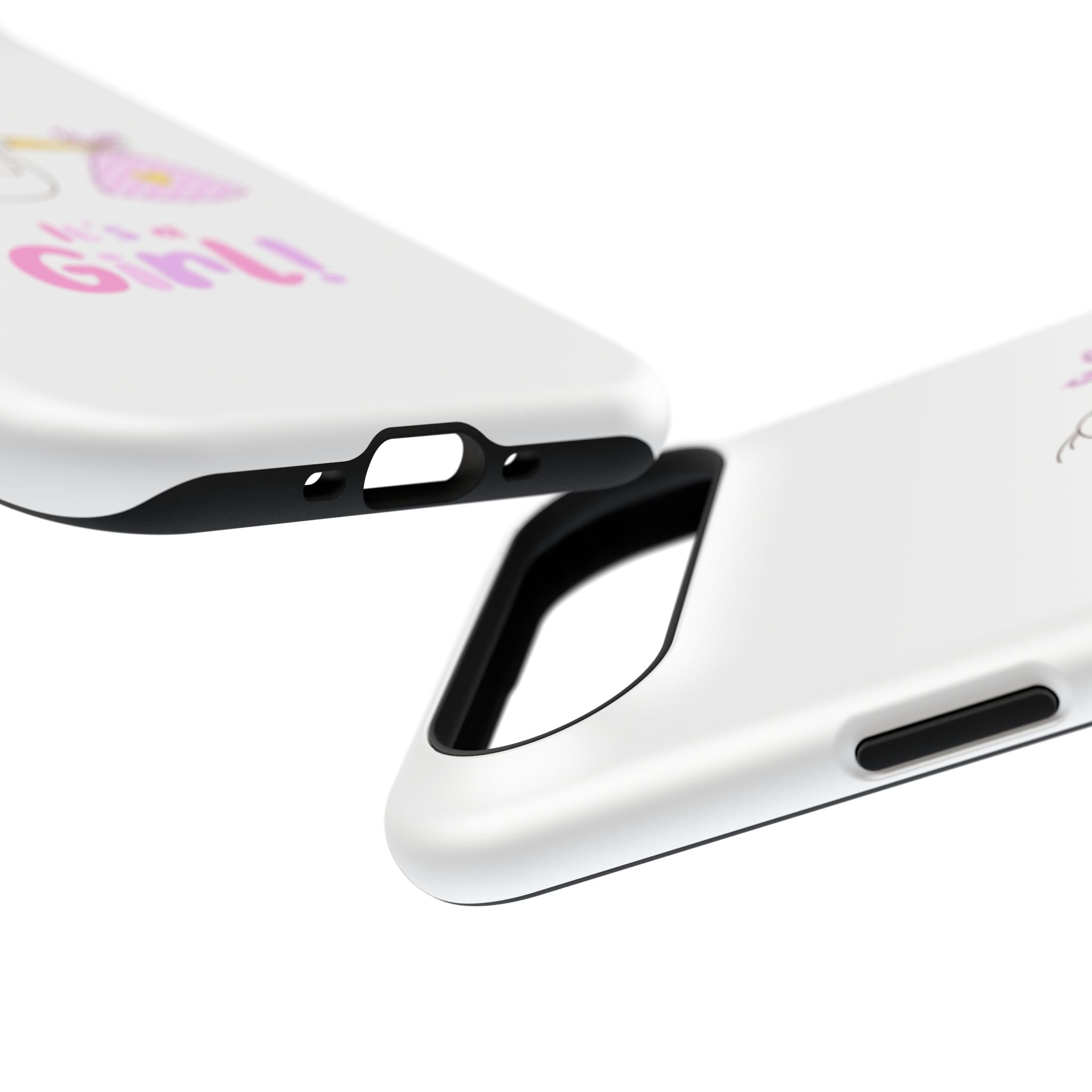 Stork carrying bundle "It's a Girl!" Phone Case | Impact-Resistant Case