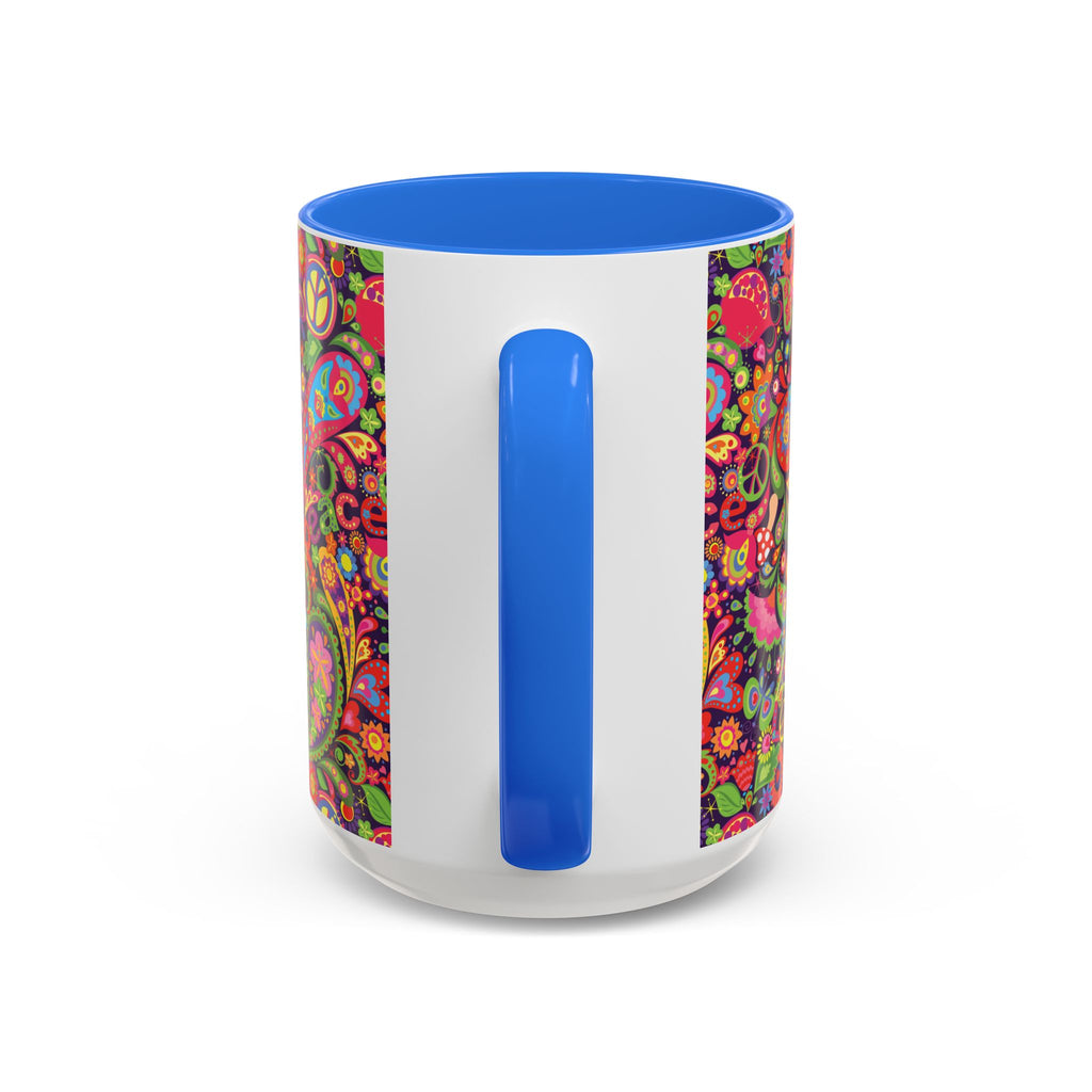 Psychedelic Paisley Peace Mug | Colorful 11oz or 15oz Ceramic
