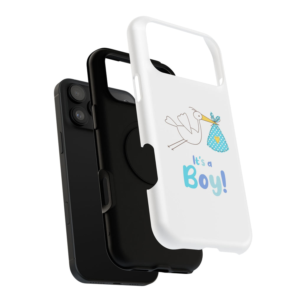 Stork 'It's a Boy' Phone Case | Impact-Resistant Case