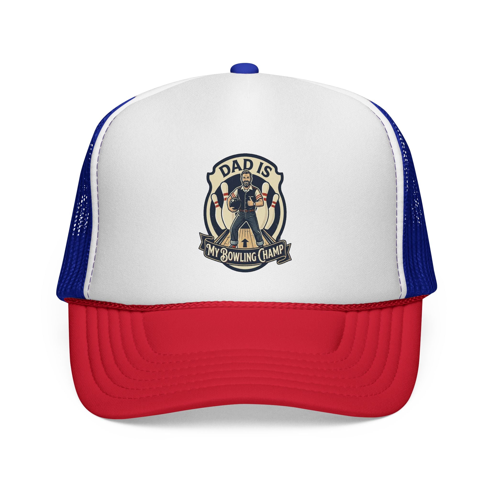 Dad Is My Bowling Champ Trucker Cap | Vintage Bowling Dad Hat