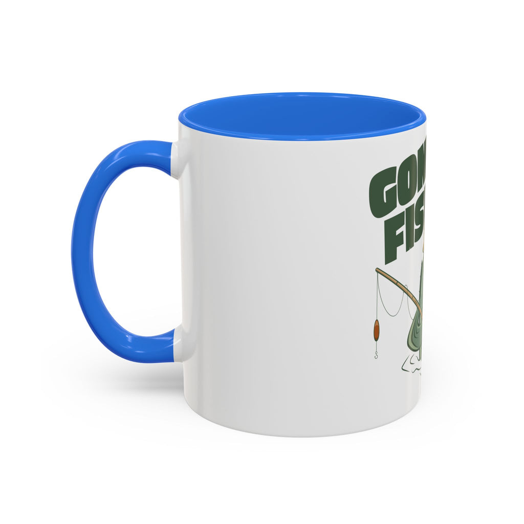 Gone Fishing fish character Mug | 11oz 15oz colorful ceramic