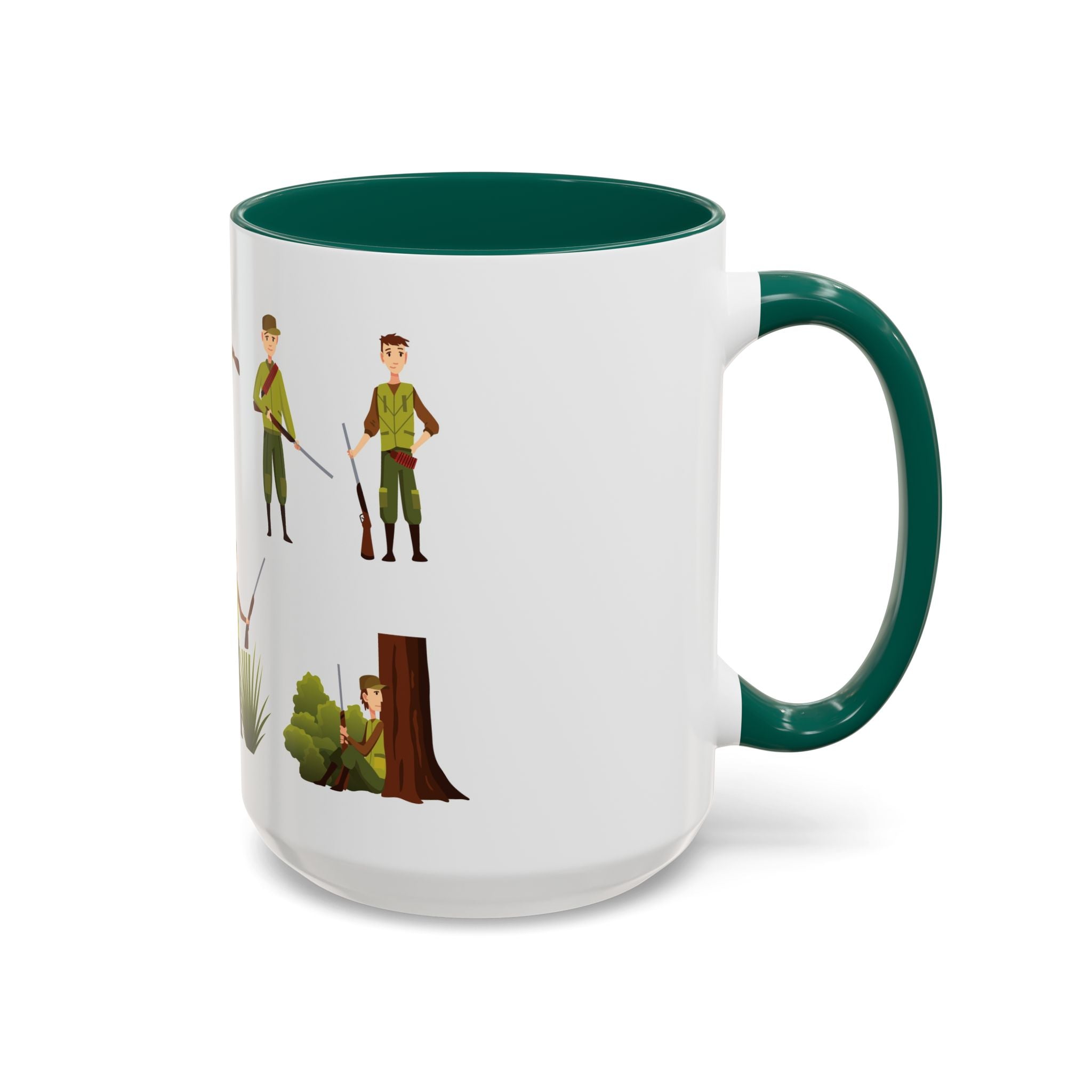 Hunter Pattern Mug | Hunting Illustrations, Outdoorsman Coffee Cup