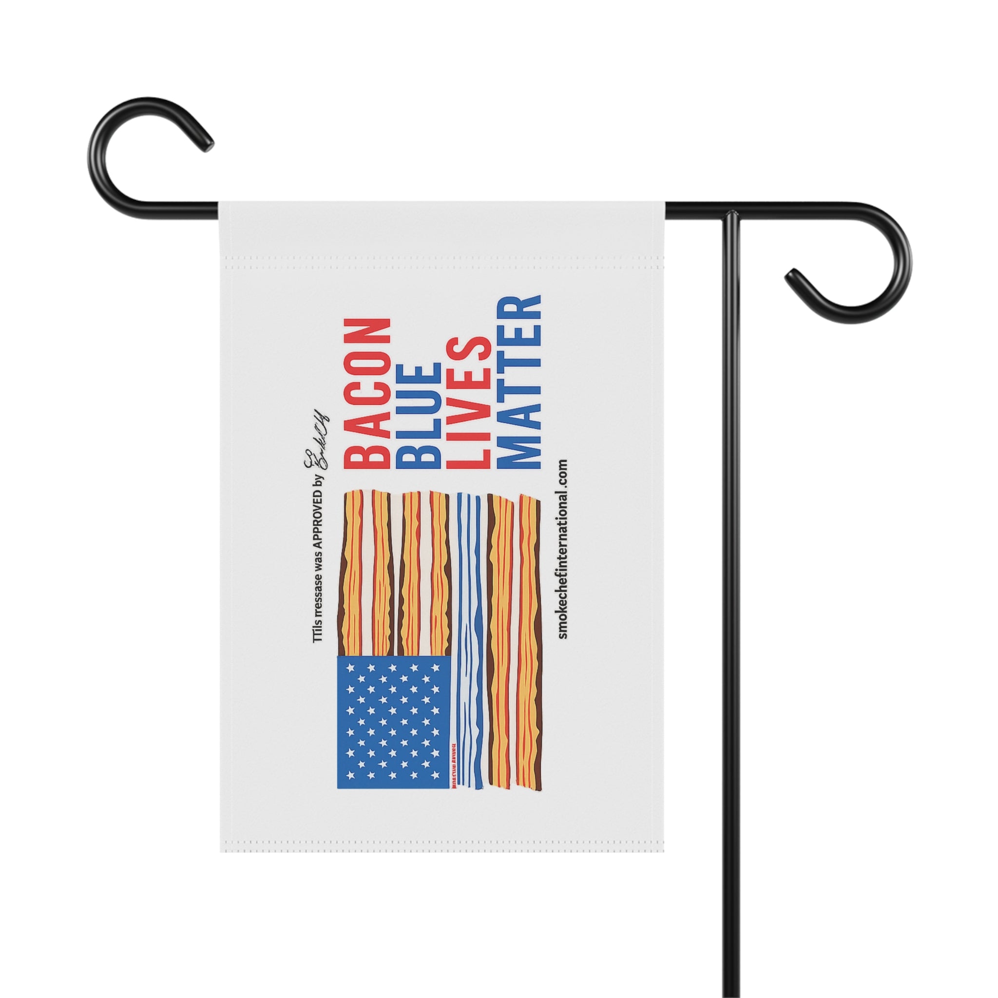 Bacon Blue Lives Matter Flag Garden Banner | House Yard Decor