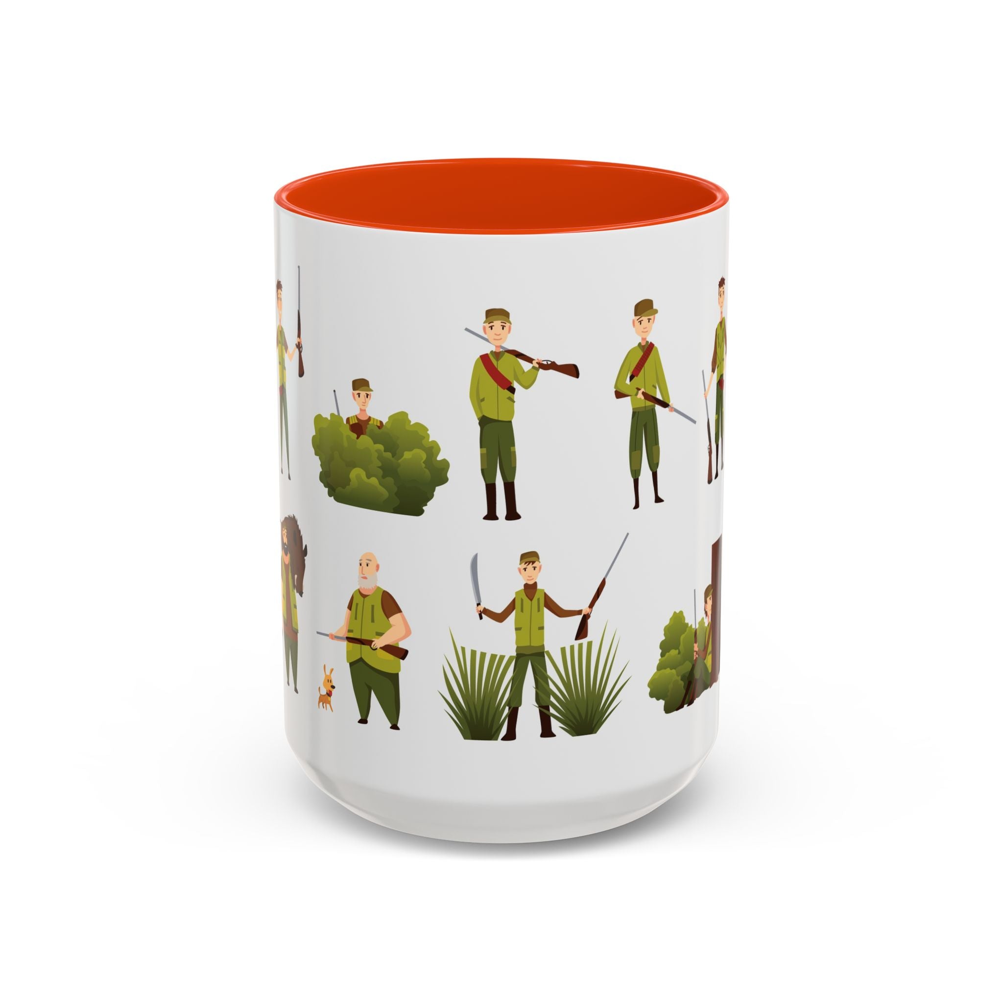 Hunter Pattern Mug | Hunting Illustrations, Outdoorsman Coffee Cup