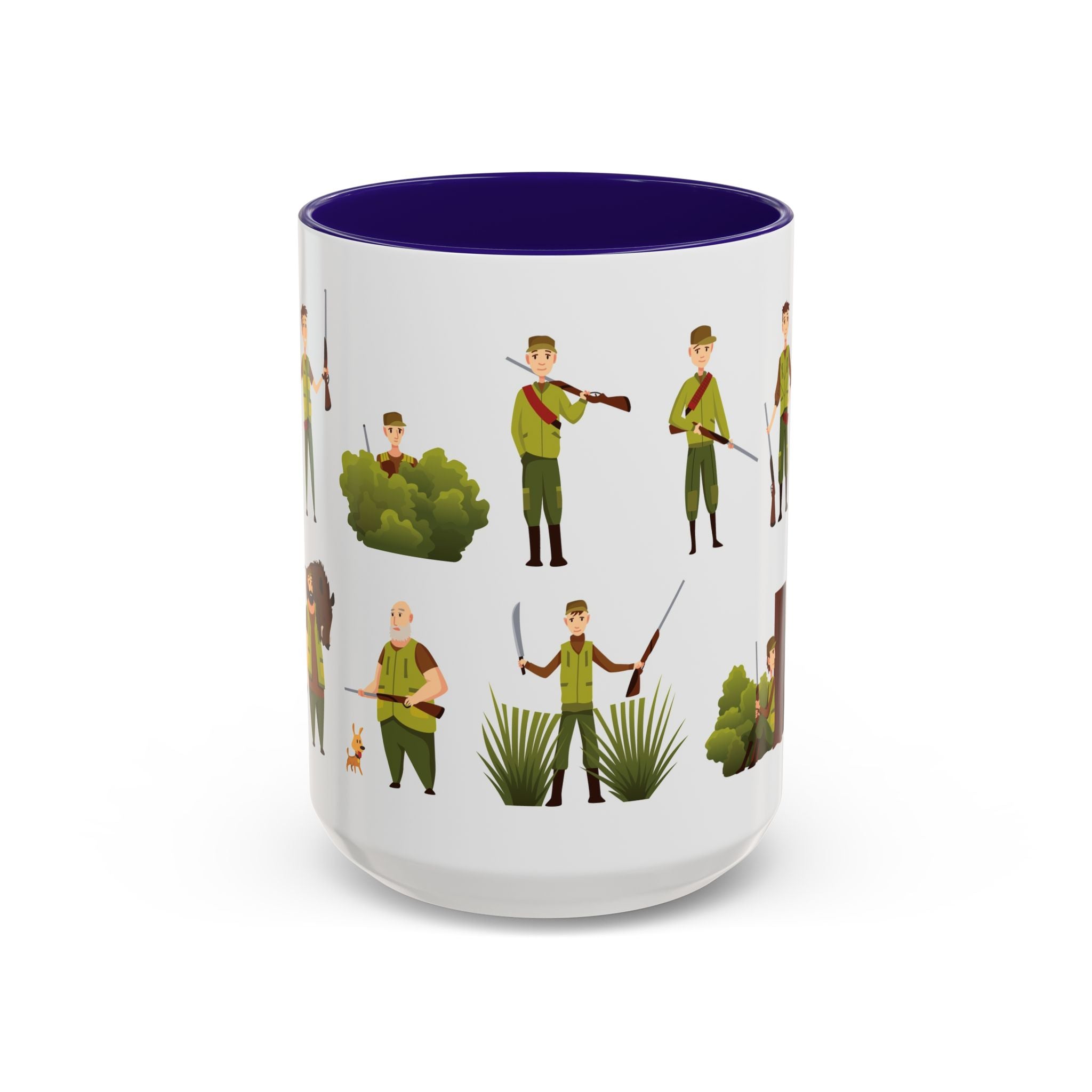 Hunter Pattern Mug | Hunting Illustrations, Outdoorsman Coffee Cup
