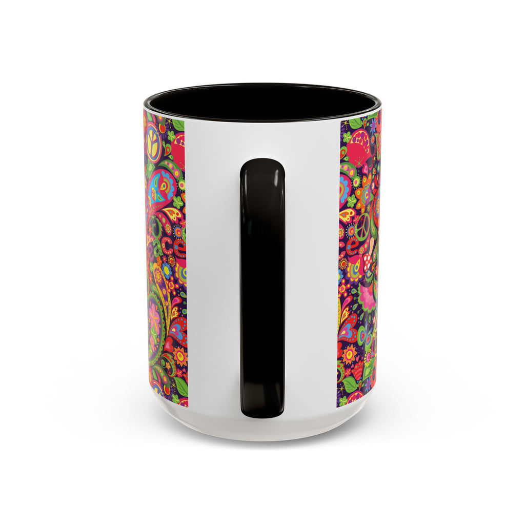 Psychedelic Paisley Peace Mug | Colorful 11oz or 15oz Ceramic