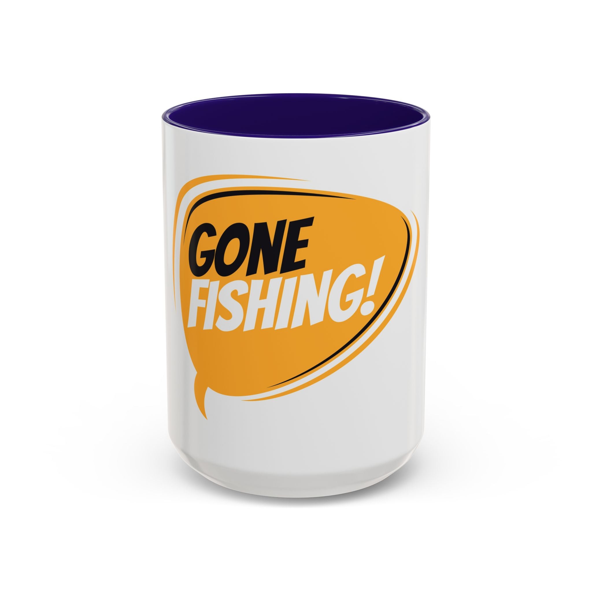 Gone Fishing Speech Bubble Mug | Fishing Quote Coffee Cup