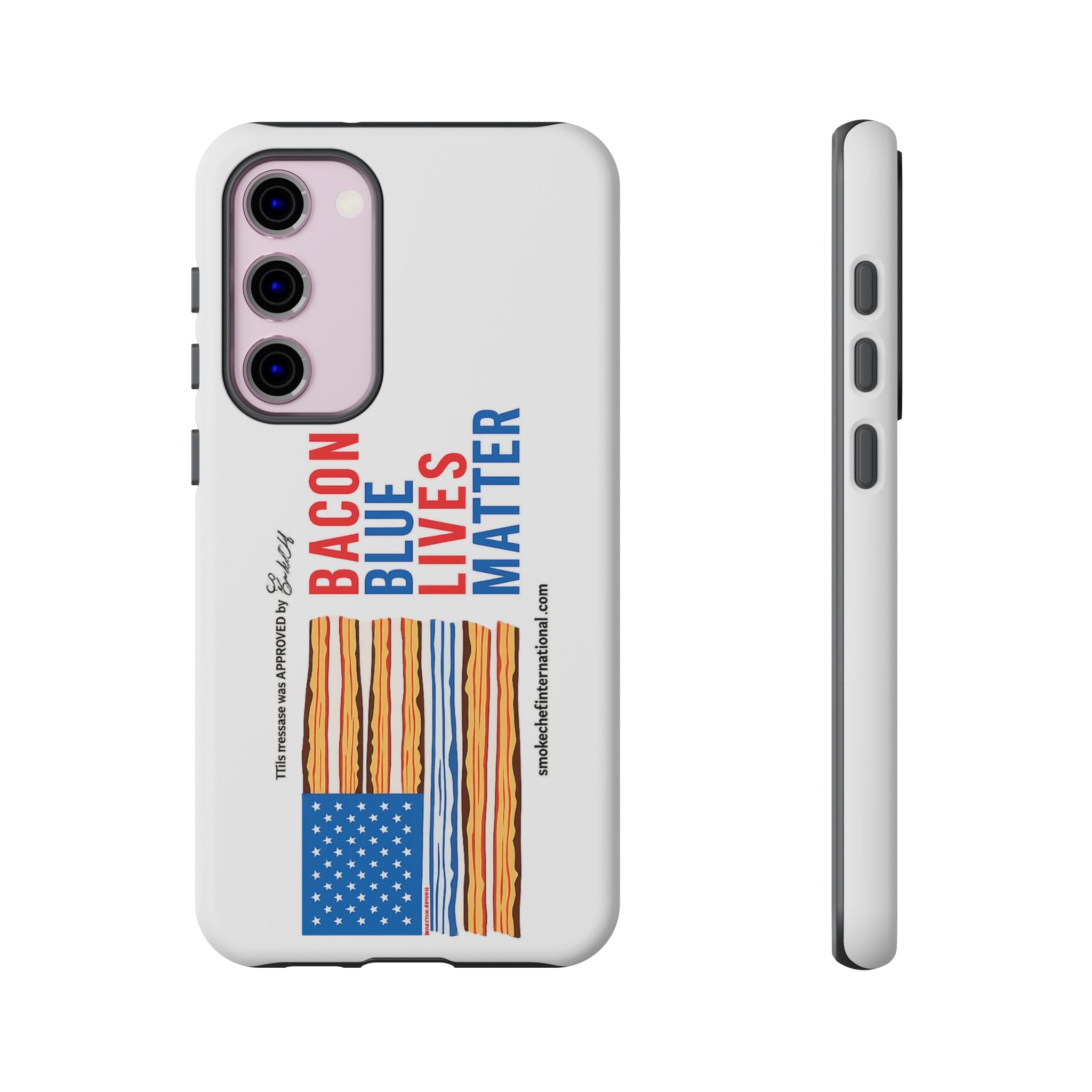 Bacon Blue Lives Matter Phone Case | Patriotic Flag Bacon Illustration