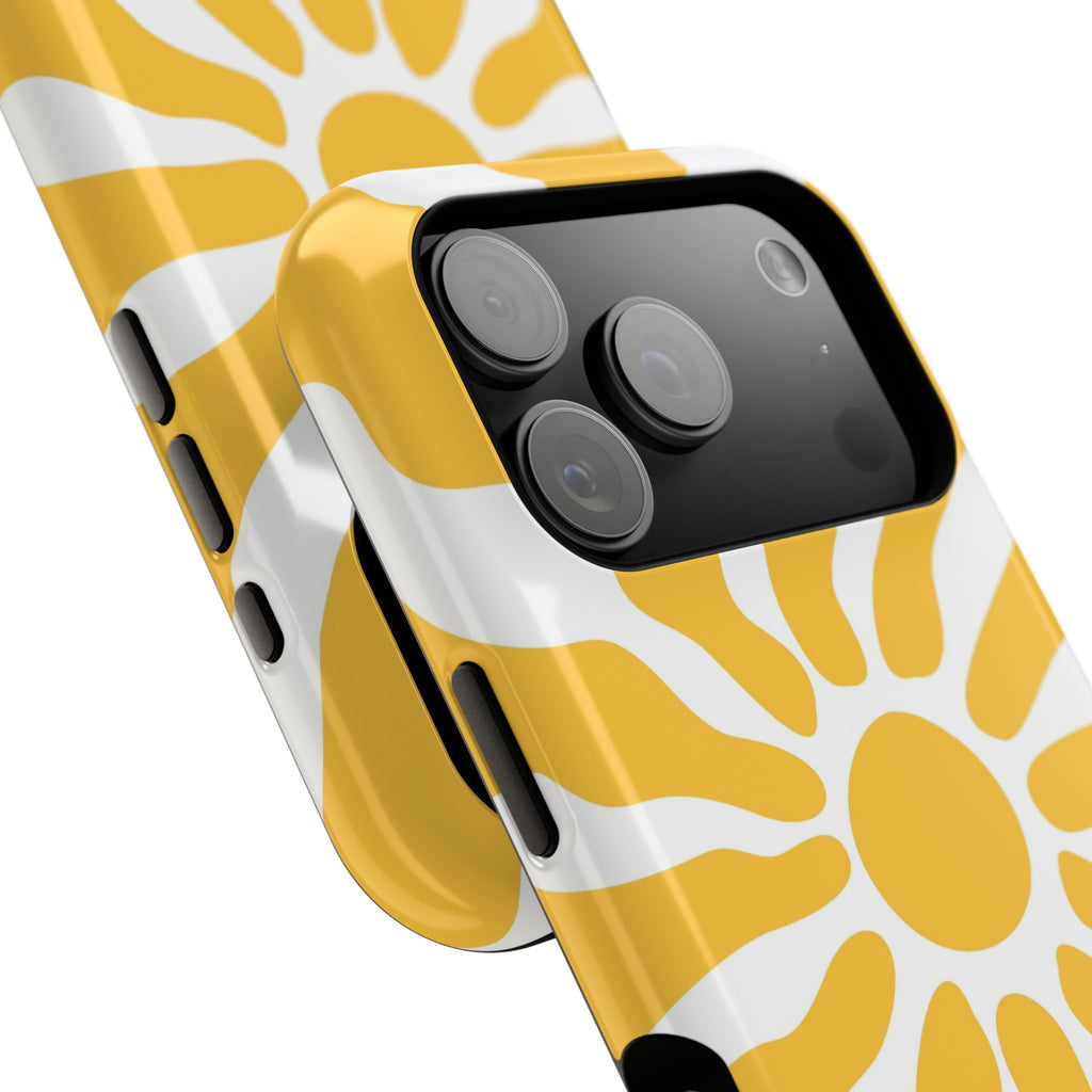 Retro Sunburst iPhone Case | Impact-Resistant Phone Case