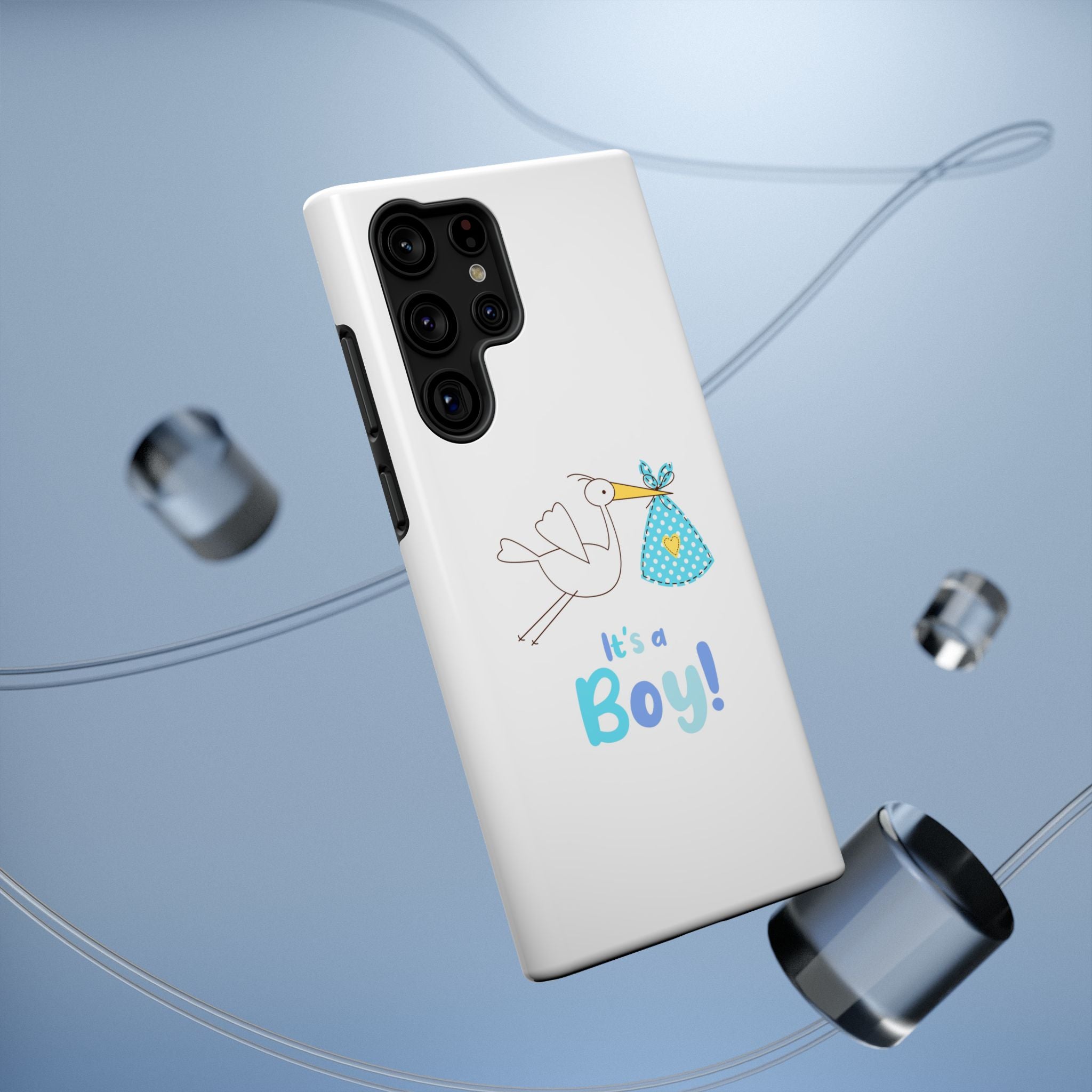 Stork 'It's a Boy' Phone Case | Impact-Resistant Case