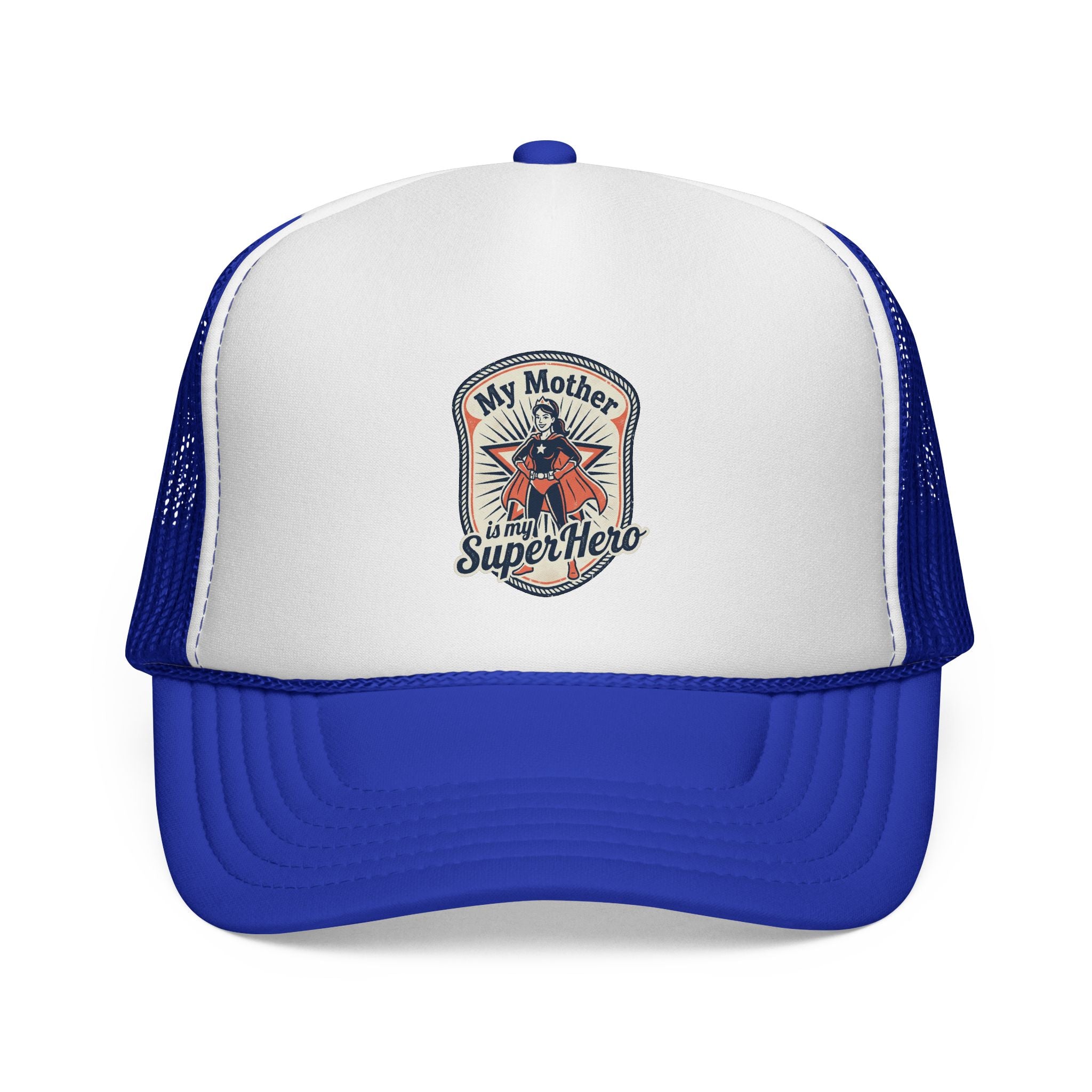 My Mother Is My Superhero Trucker Cap | Vintage Superhero Mom Patch