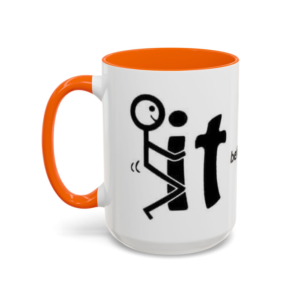 Sit Before It Mug | Funny Stick Figure Coffee Cup, Morning Routine Accent Mug