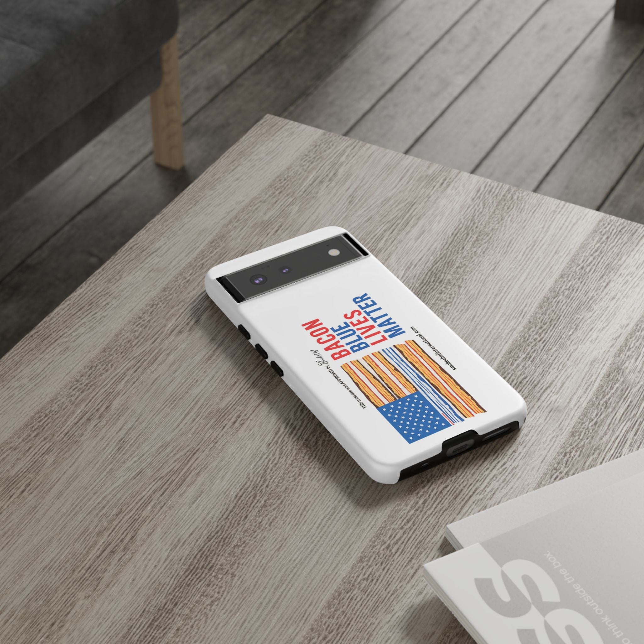 Bacon Blue Lives Matter Phone Case | Patriotic Flag Bacon Illustration