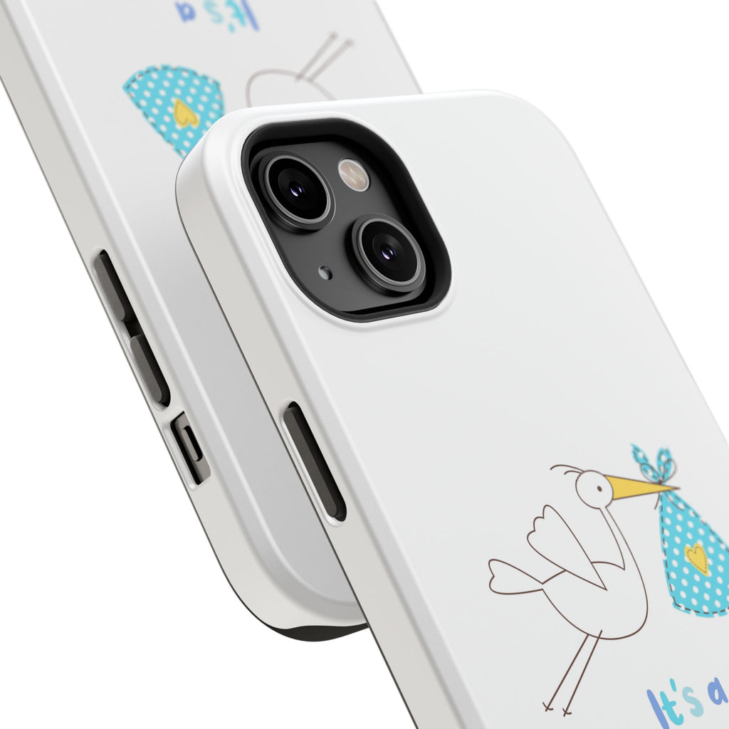 Stork 'It's a Boy' Phone Case | Impact-Resistant Case