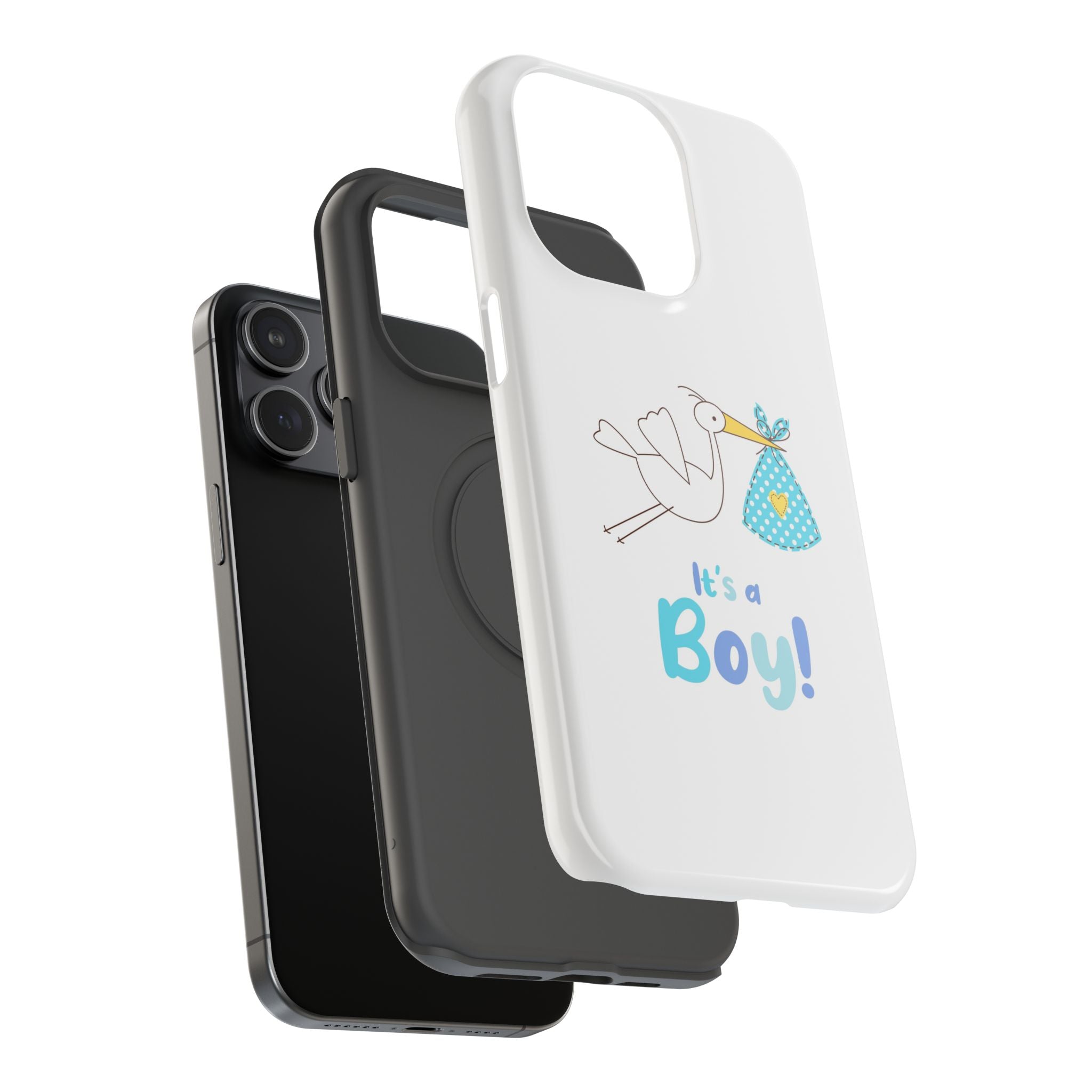 Stork 'It's a Boy' Phone Case | Impact-Resistant Case