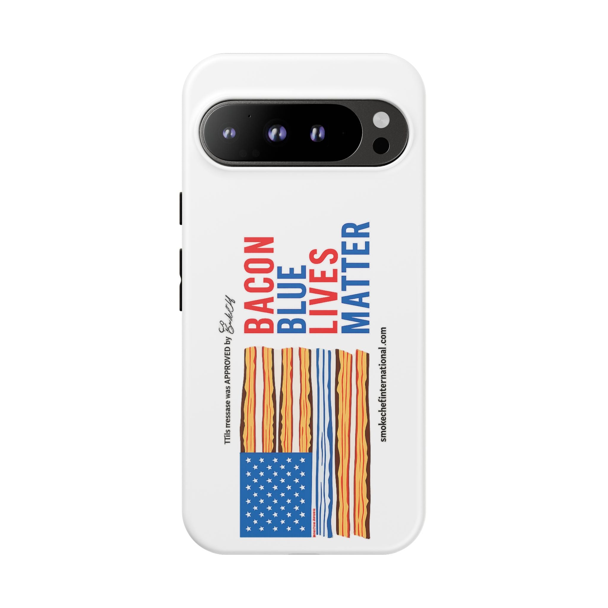 Bacon Blue Lives Matter Phone Case | Patriotic Flag Bacon Illustration