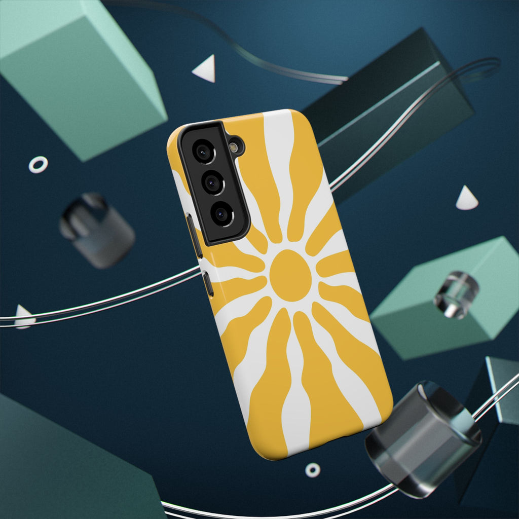 Retro Sunburst iPhone Case | Impact-Resistant Phone Case