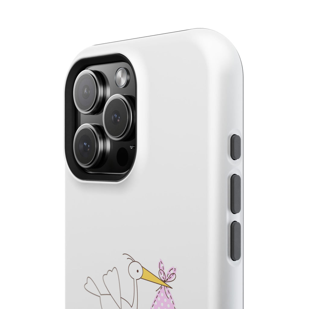 Phone Case - "It's a Girl!" Stork Baby Announcement Impact-Resistant Case