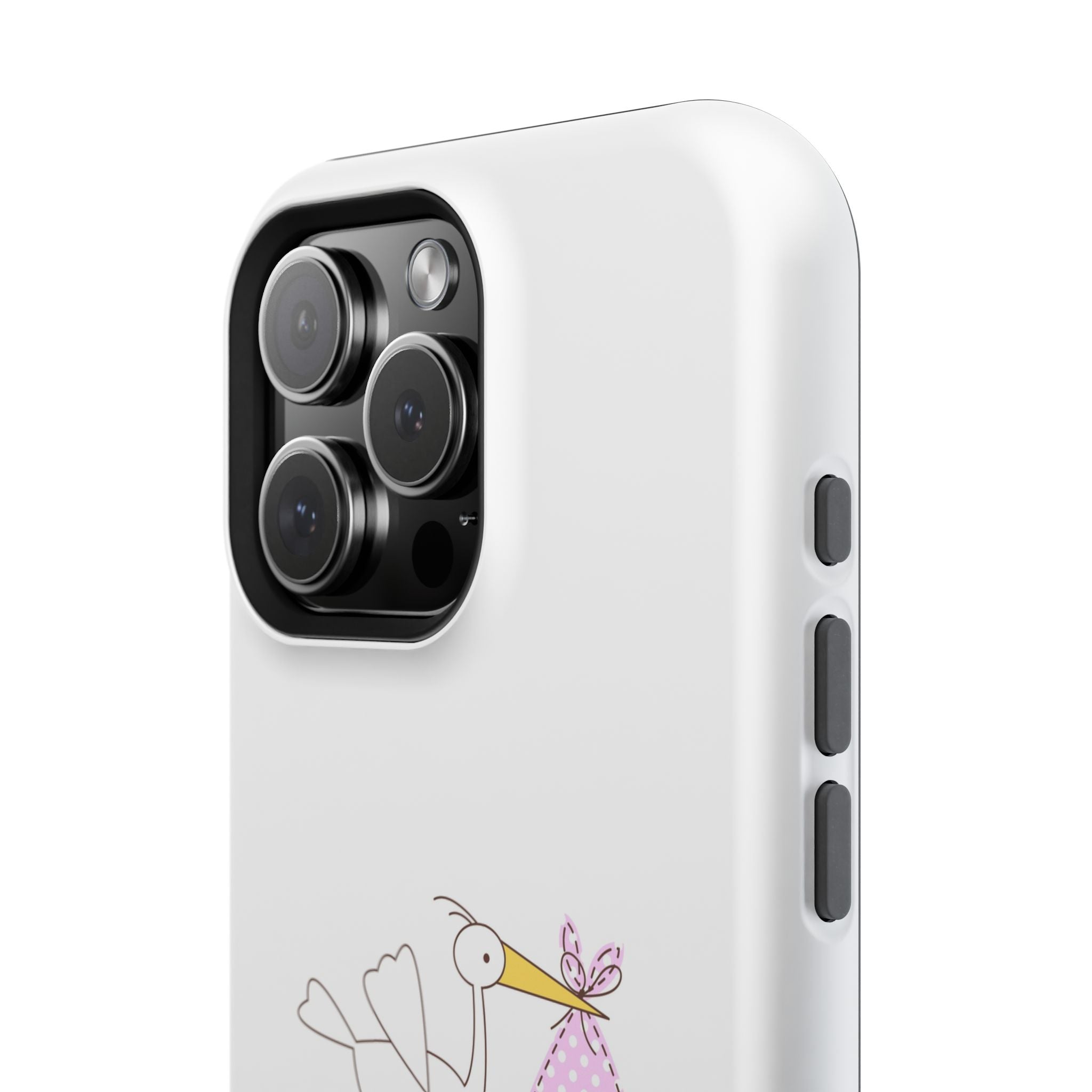 Phone Case - "It's a Girl!" Stork Baby Announcement Impact-Resistant Case