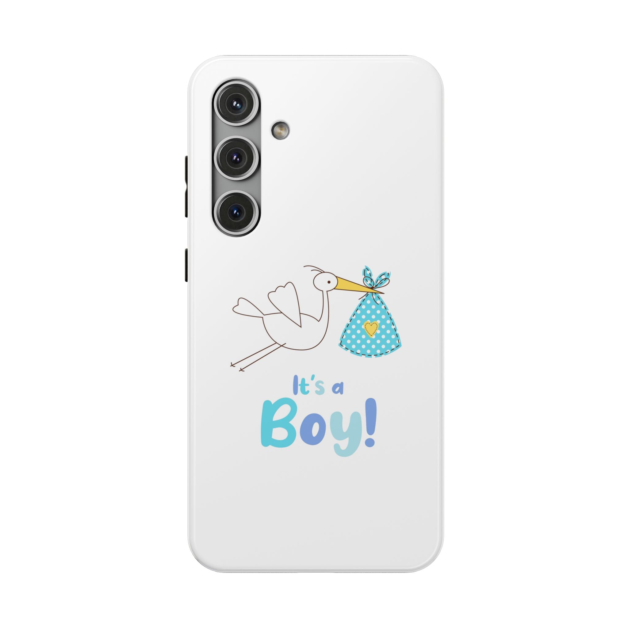Stork 'It's a Boy' Phone Case | Impact-Resistant Case
