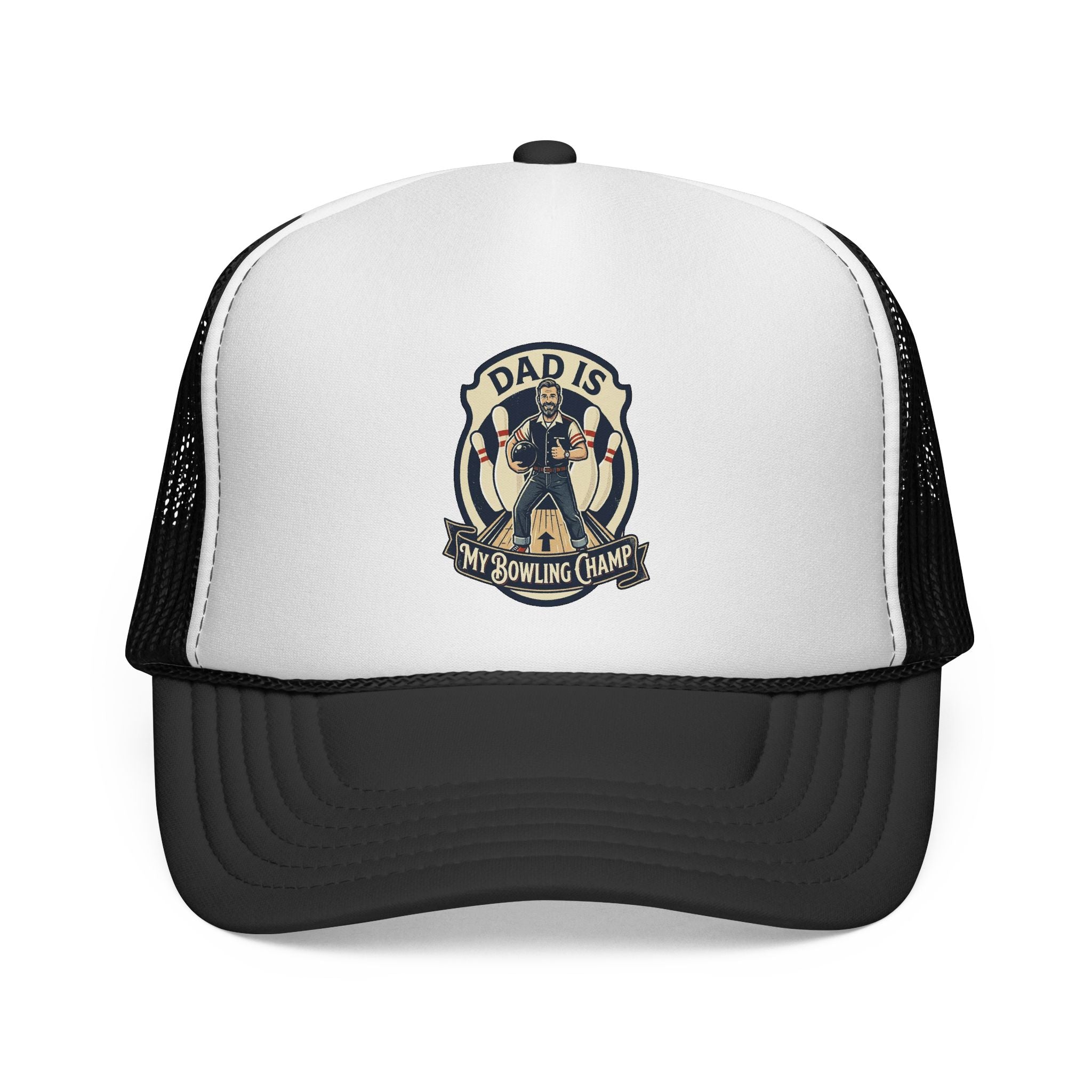 Dad Is My Bowling Champ Trucker Cap | Vintage Bowling Dad Hat