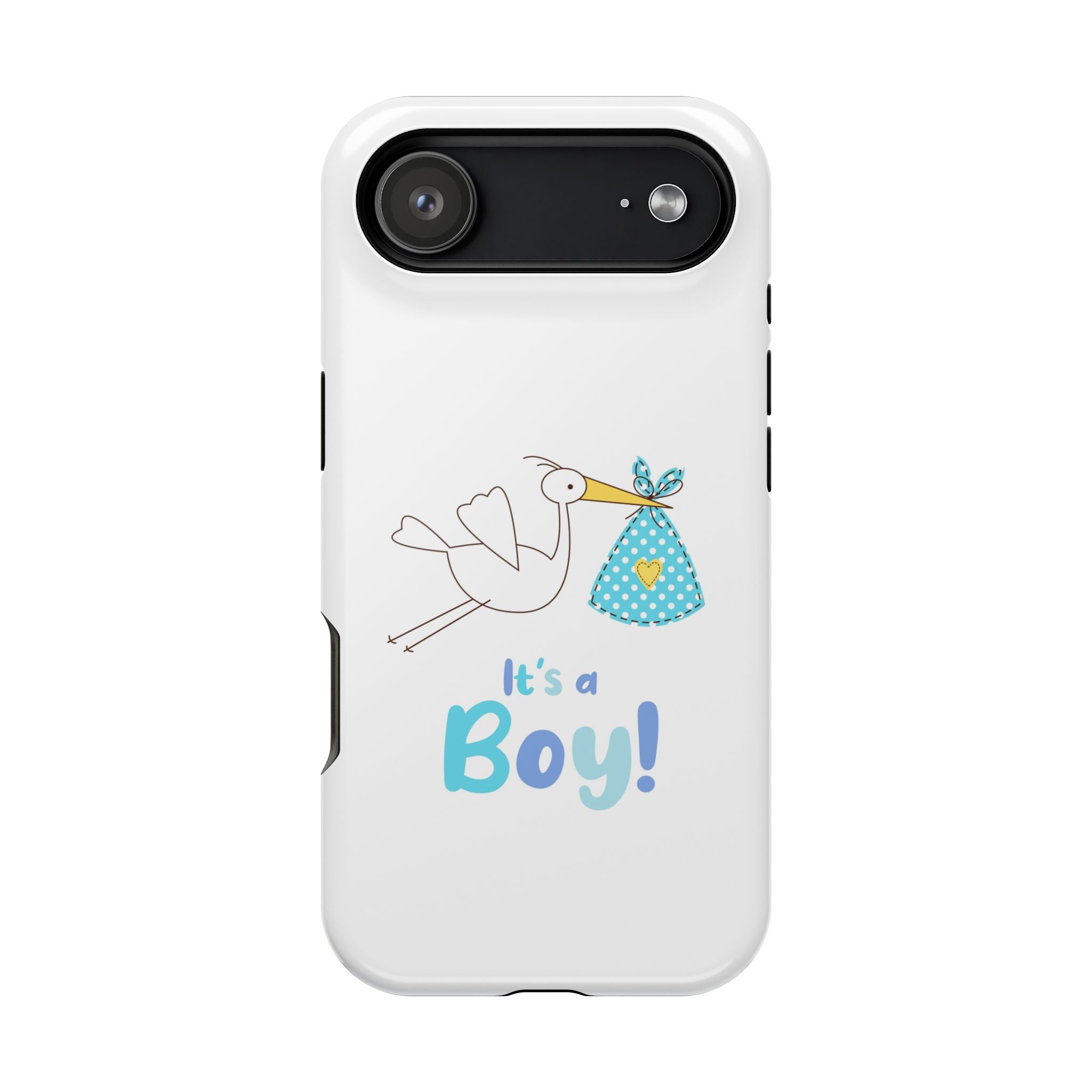 Stork 'It's a Boy' Phone Case | Impact-Resistant Case