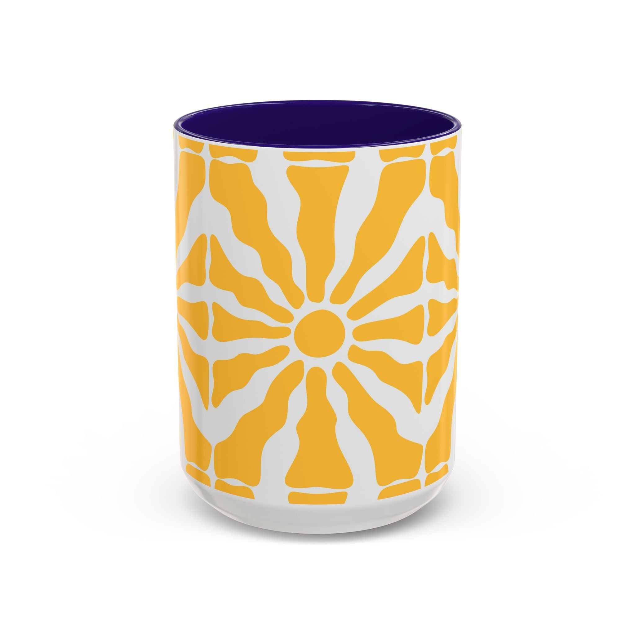 Yellow Sunburst Mug | Ceramic Coffee Cup