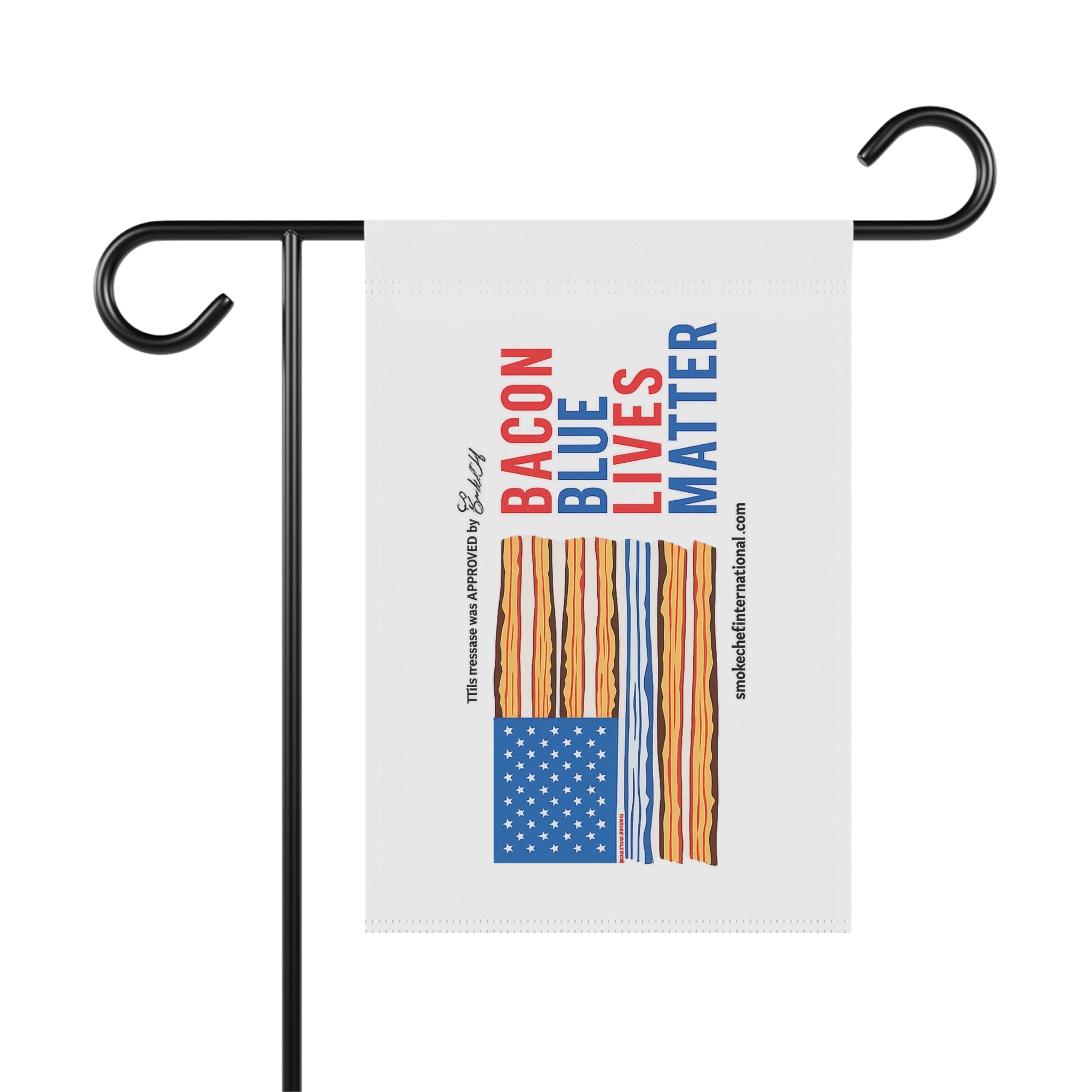 Bacon Blue Lives Matter Flag Garden Banner | House Yard Decor