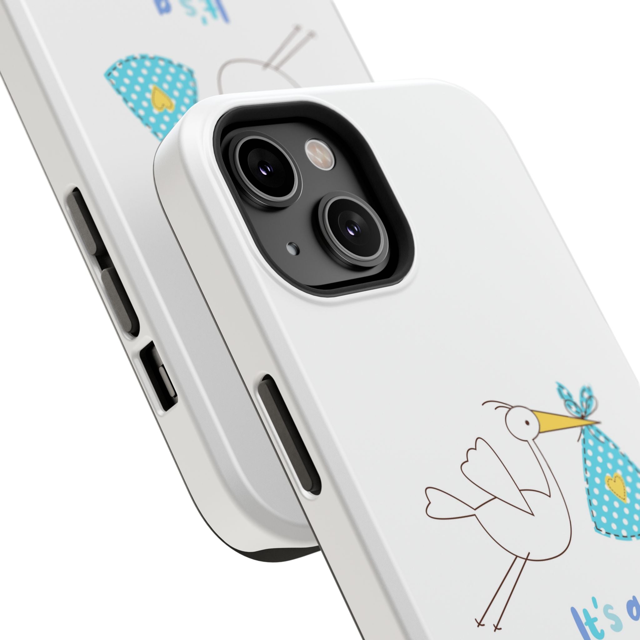 Stork 'It's a Boy' Phone Case | Impact-Resistant Case