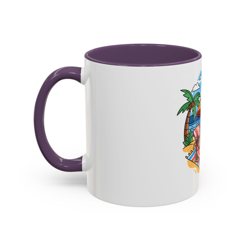 Sizzle & Chill Bacon Sunbathing Cartoon Accent Coffee Mug | 11oz or 15oz