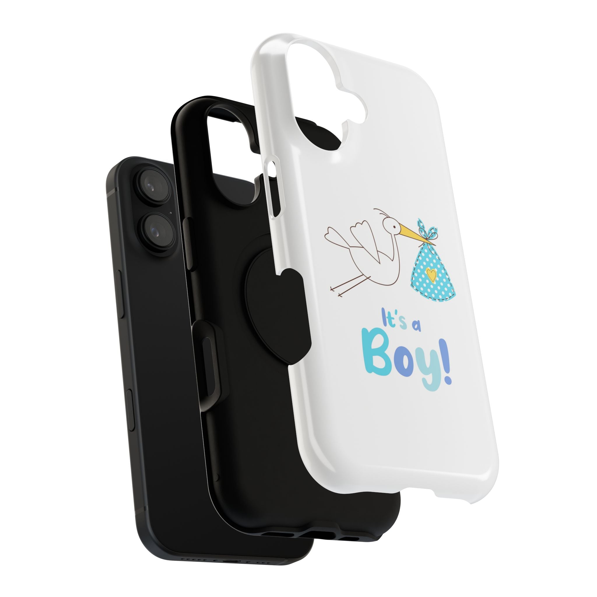 Stork 'It's a Boy' Phone Case | Impact-Resistant Case