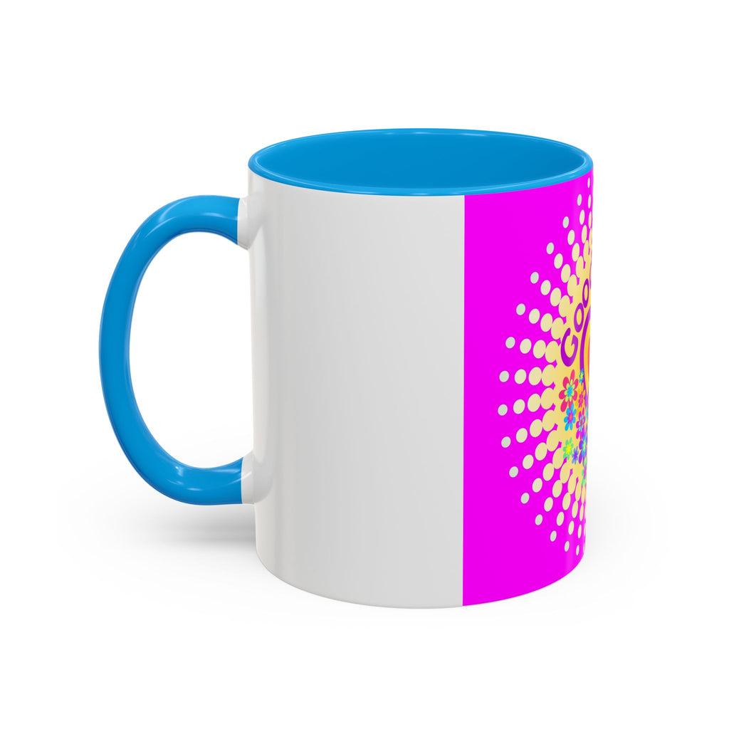 Good Vibes Peace Heart Floral Mug | Colorful 11oz 15oz Ceramic