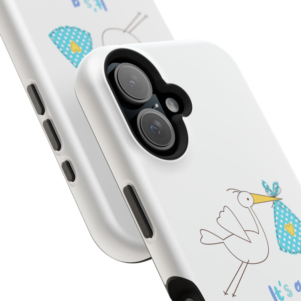Stork 'It's a Boy' Phone Case | Impact-Resistant Case