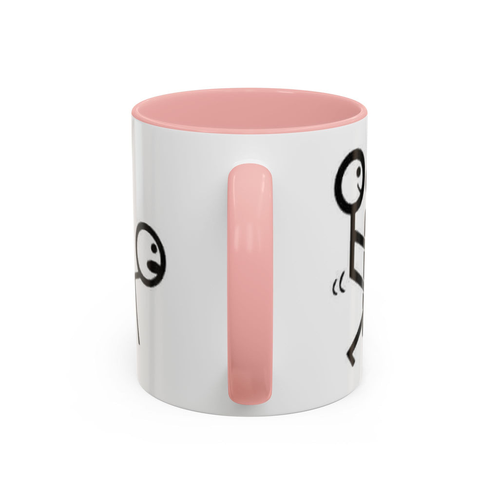 Sit Before It Mug | Funny Stick Figure Coffee Cup, Morning Routine Accent Mug