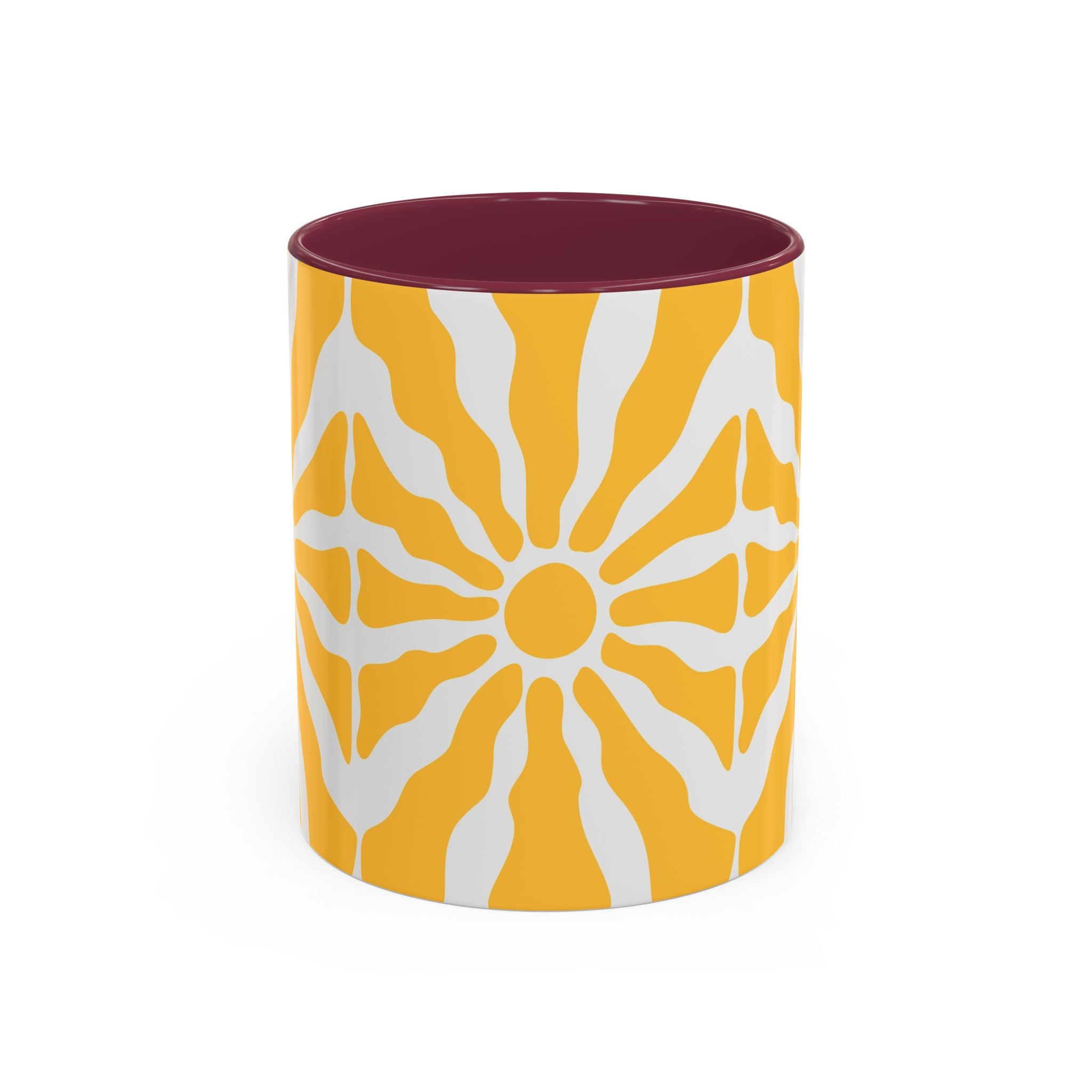 Yellow Sunburst Mug | Ceramic Coffee Cup