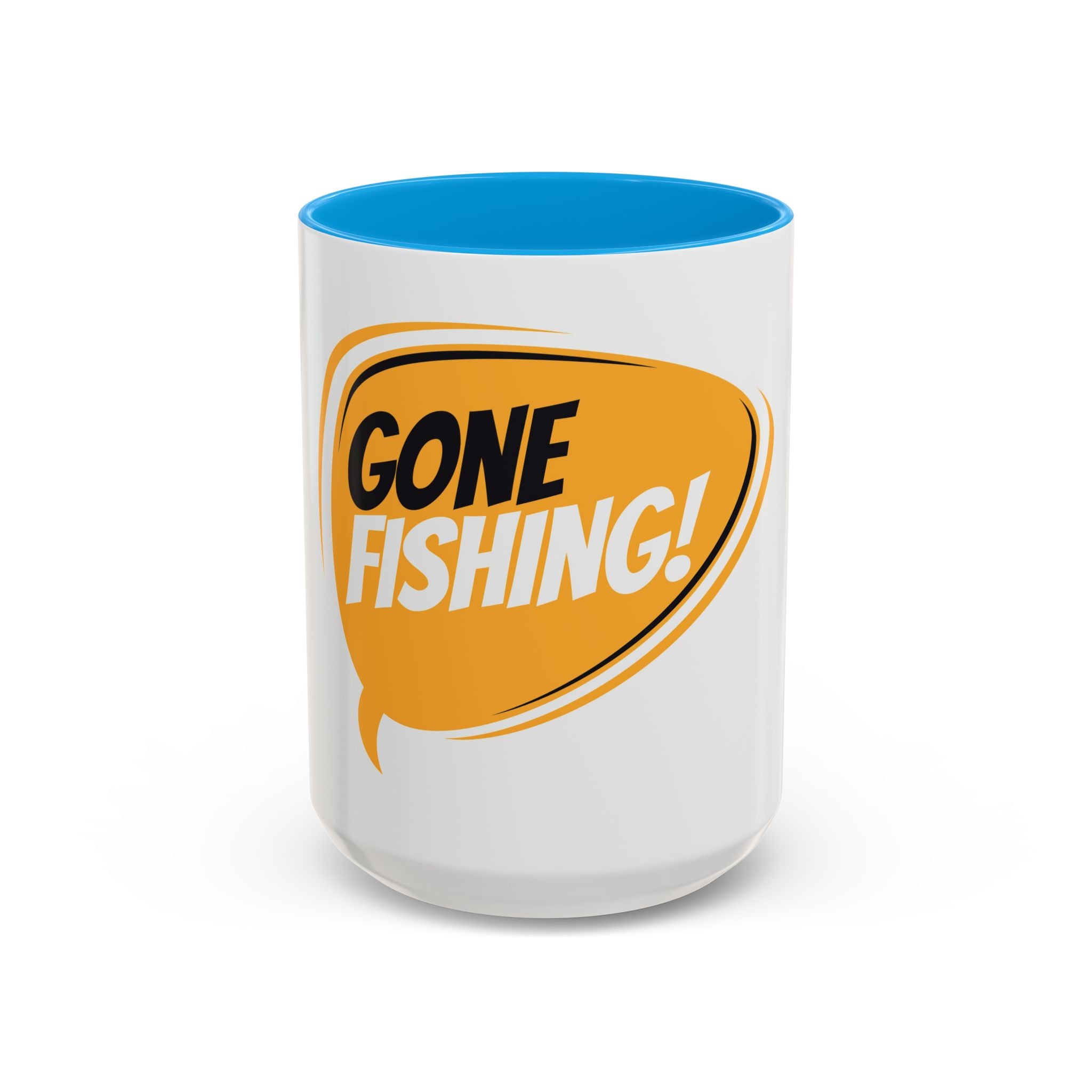 Gone Fishing Speech Bubble Mug | Fishing Quote Coffee Cup