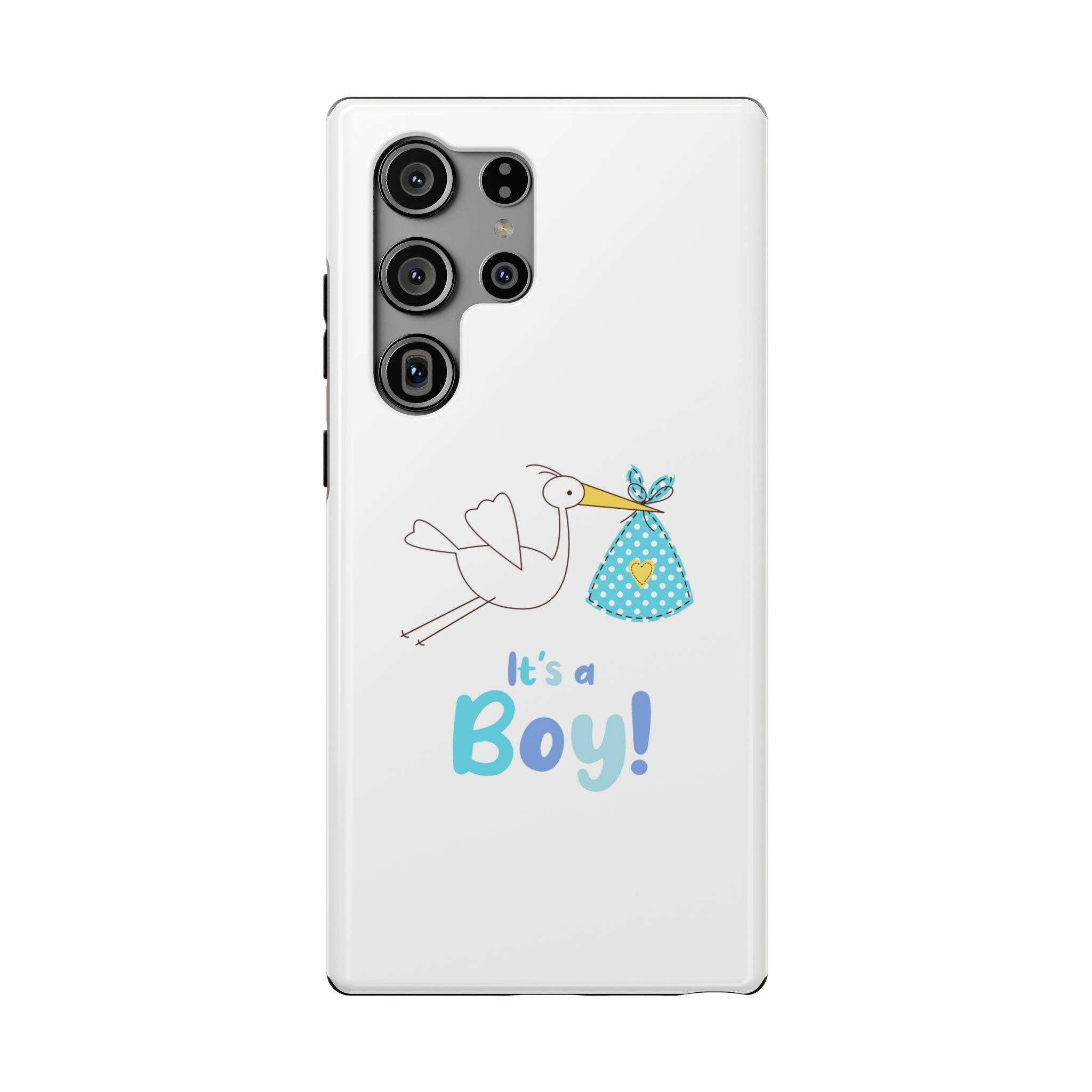Stork 'It's a Boy' Phone Case | Impact-Resistant Case