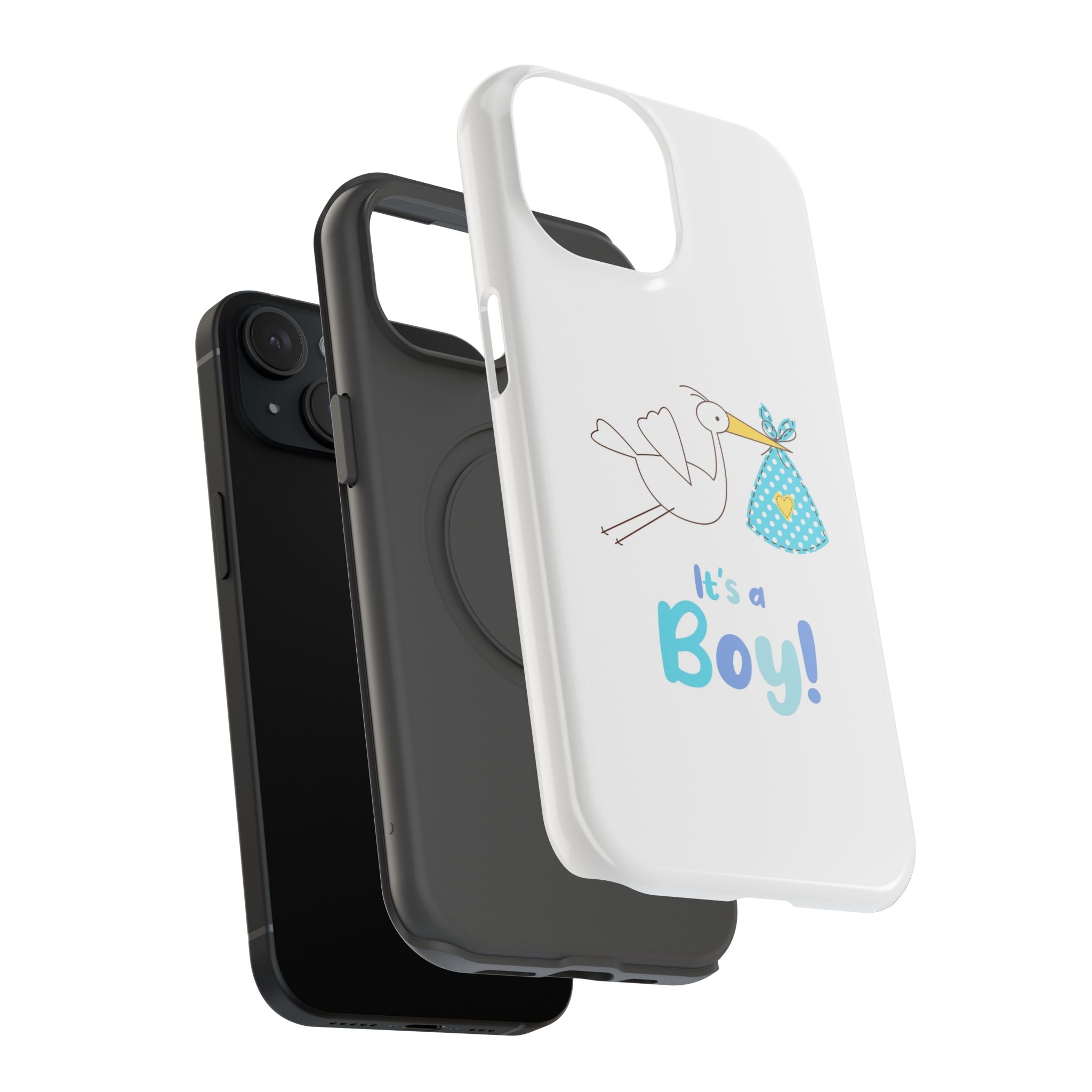 Stork 'It's a Boy' Phone Case | Impact-Resistant Case