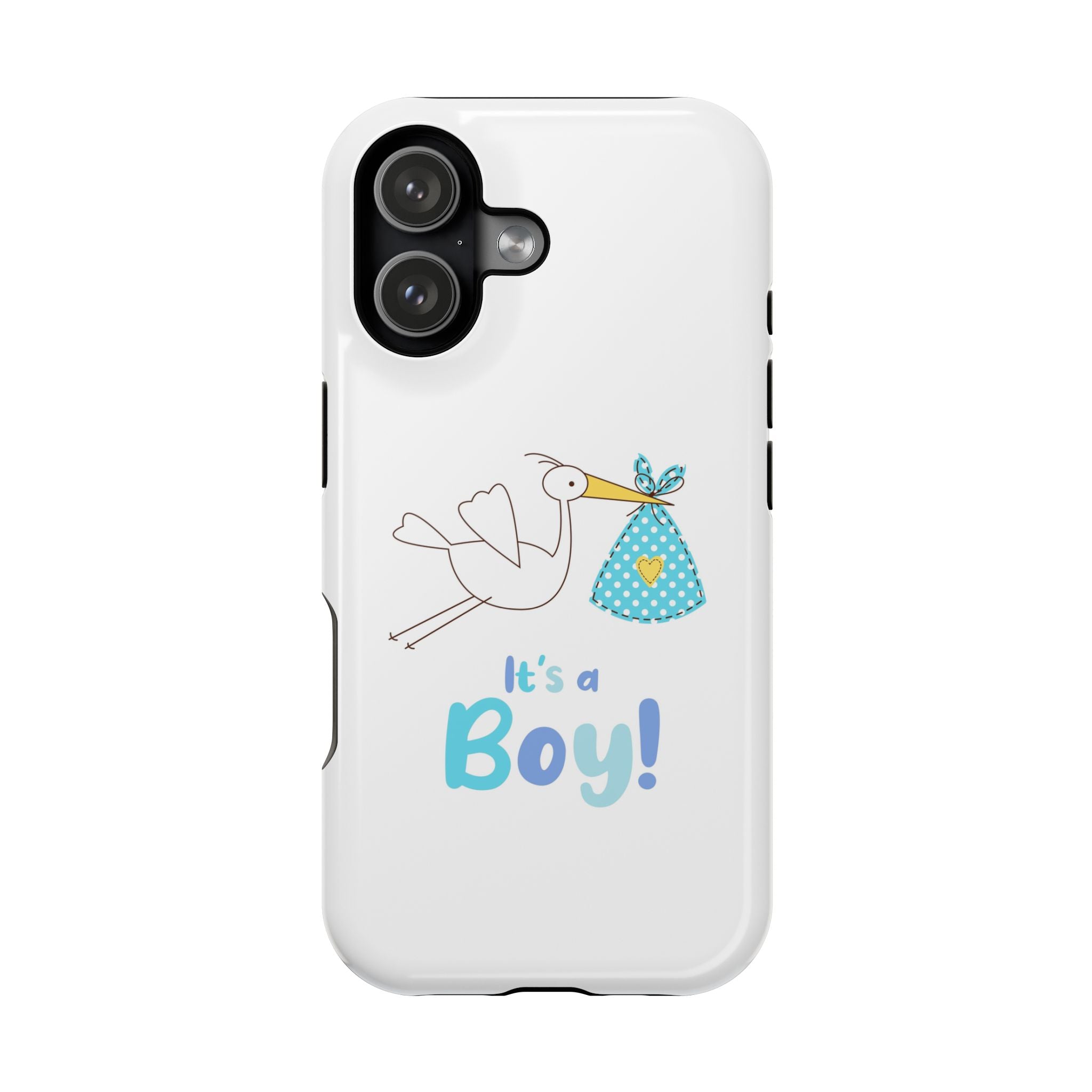 Stork 'It's a Boy' Phone Case | Impact-Resistant Case