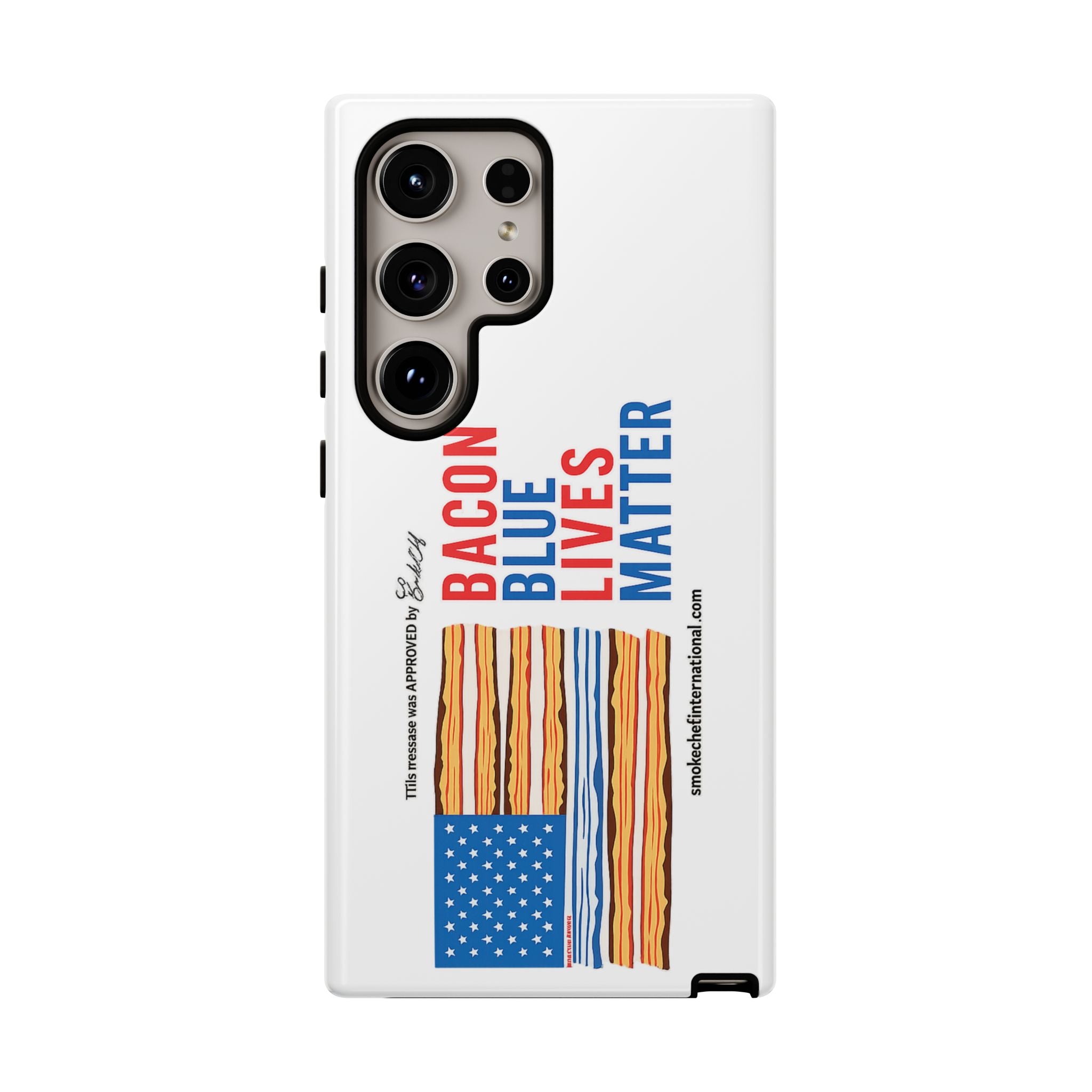 Bacon Blue Lives Matter Phone Case | Patriotic Flag Bacon Illustration