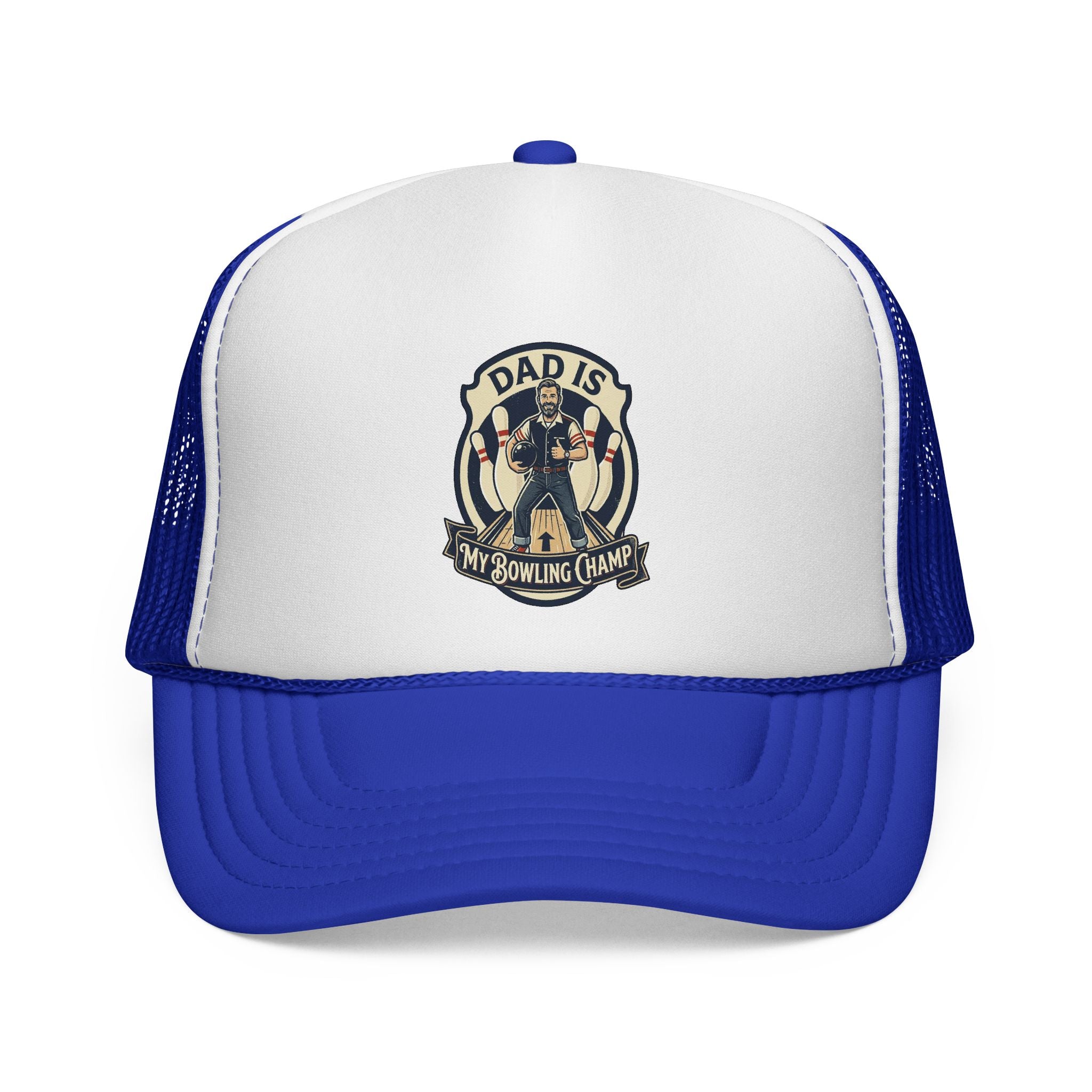 Dad Is My Bowling Champ Trucker Cap | Vintage Bowling Dad Hat