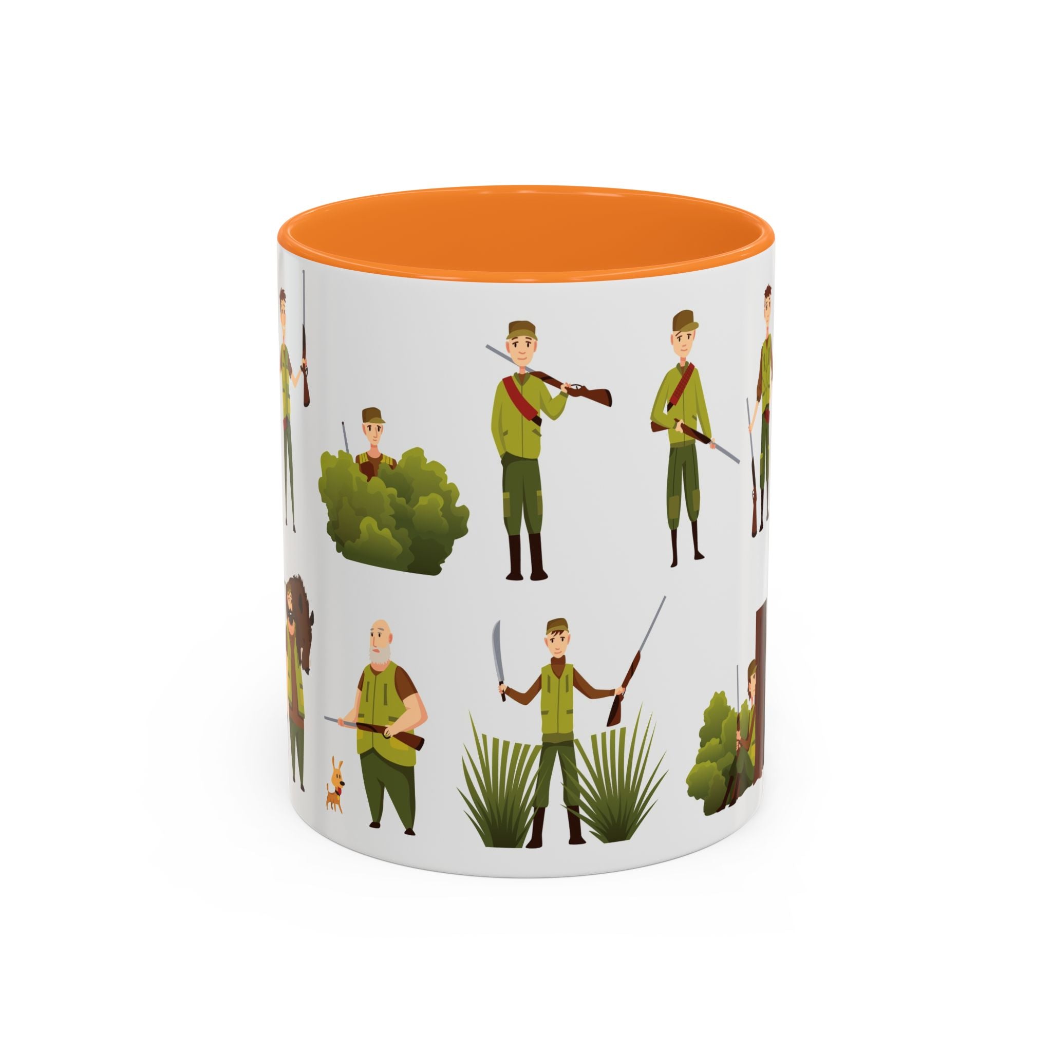 Hunter Pattern Mug | Hunting Illustrations, Outdoorsman Coffee Cup