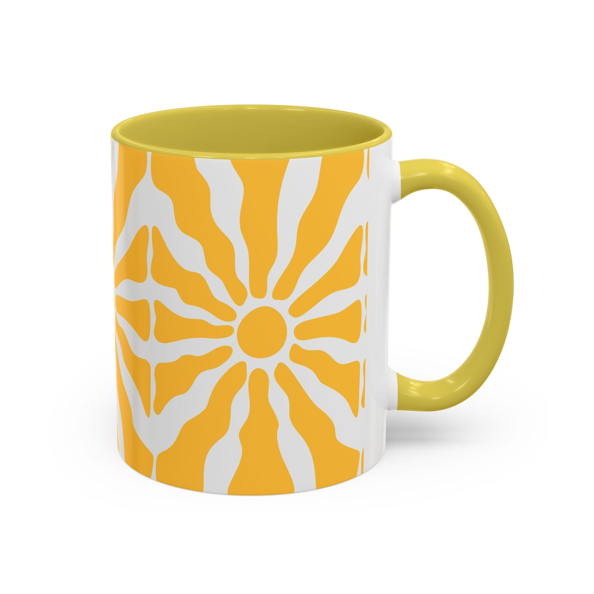 Yellow Sunburst Mug | Ceramic Coffee Cup