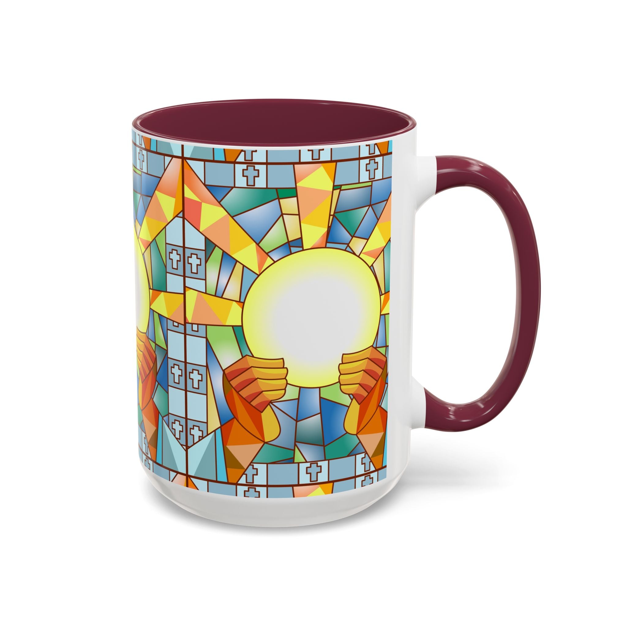 Stained Glass Eucharist Chalice Mug | Church Communion Ceramic Mug