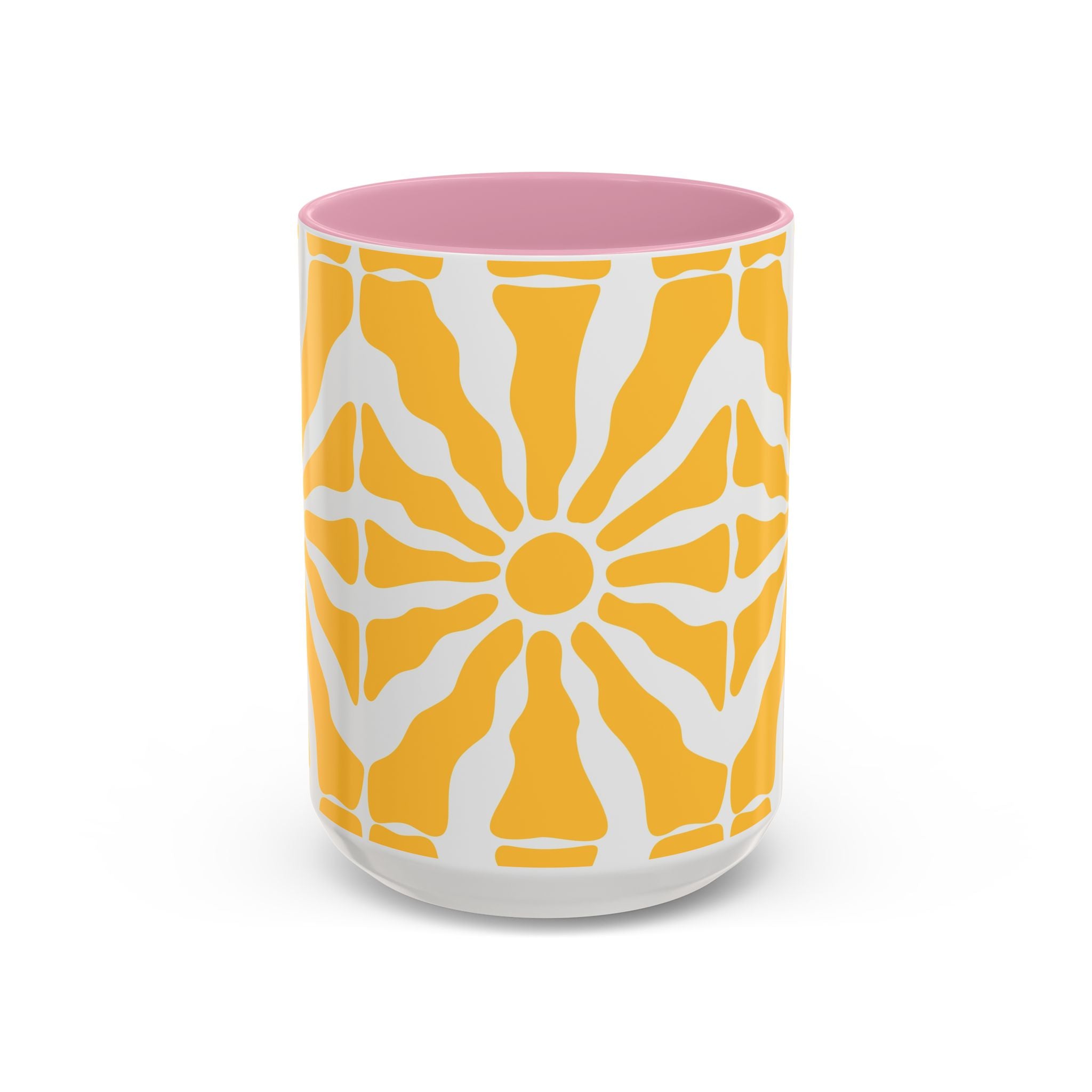 Yellow Sunburst Mug | Ceramic Coffee Cup