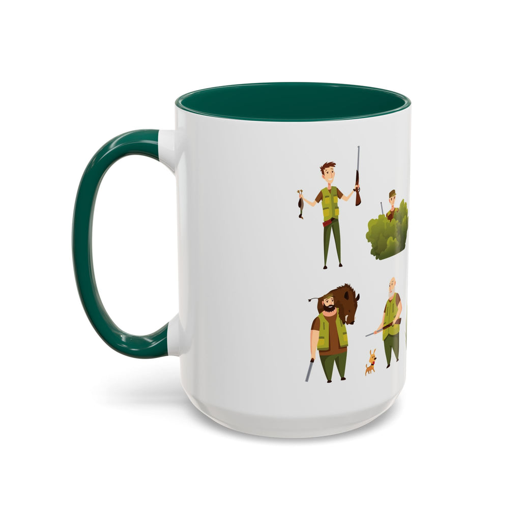 Hunter Pattern Mug | Hunting Illustrations, Outdoorsman Coffee Cup