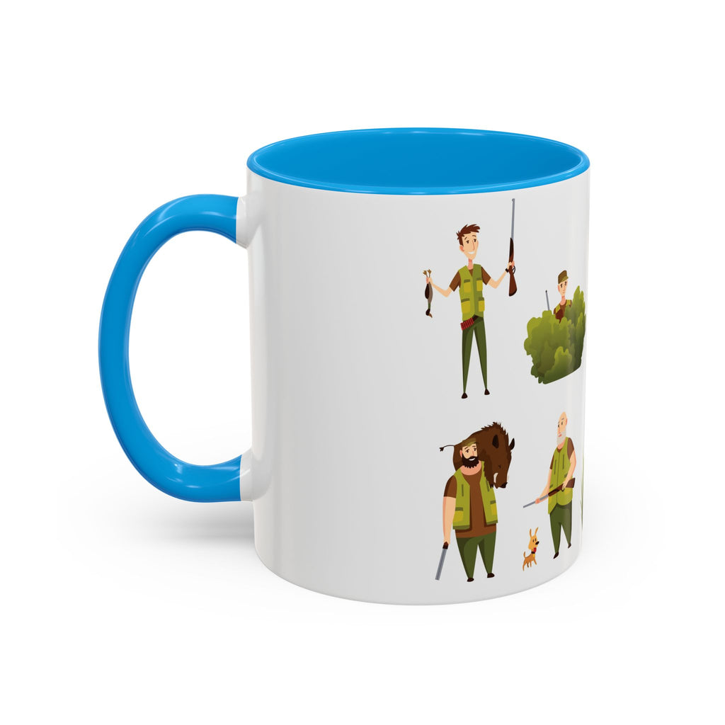 Hunter Pattern Mug | Hunting Illustrations, Outdoorsman Coffee Cup