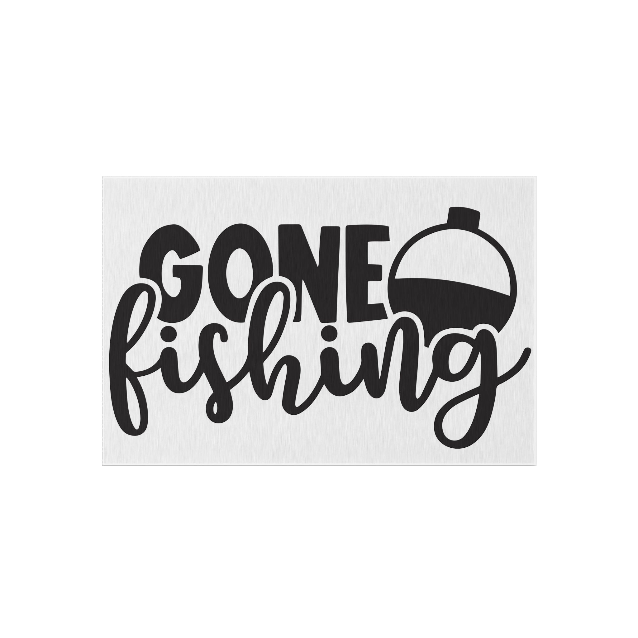 Gone Fishing Outdoor Rug | Fishing Float Graphic Mat