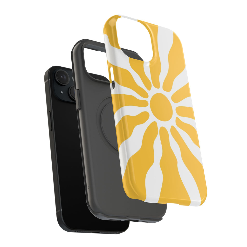 Retro Sunburst iPhone Case | Impact-Resistant Phone Case